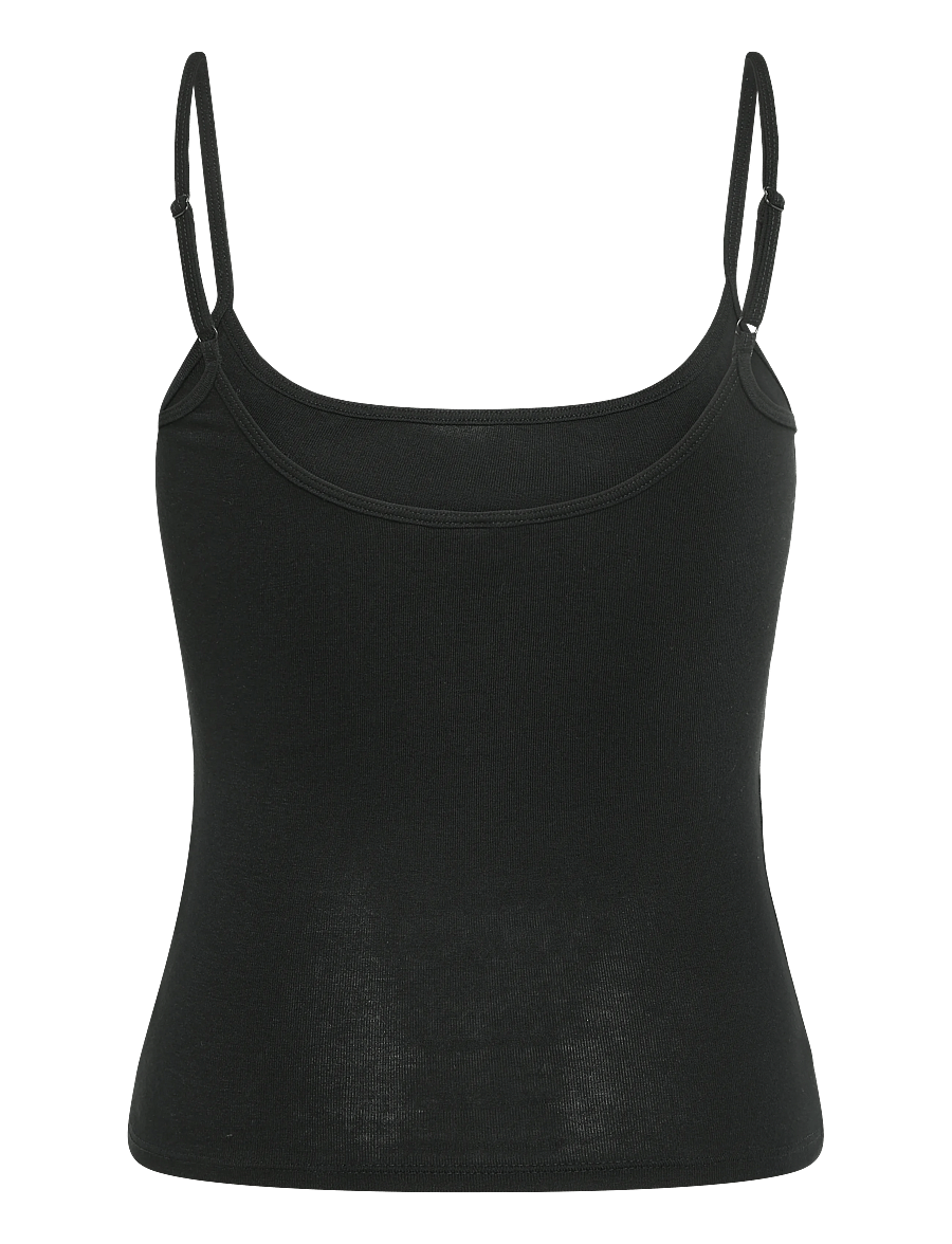 Gina Tricot - Perfect strap singlet - sleeveless tops - black (9000) - 1