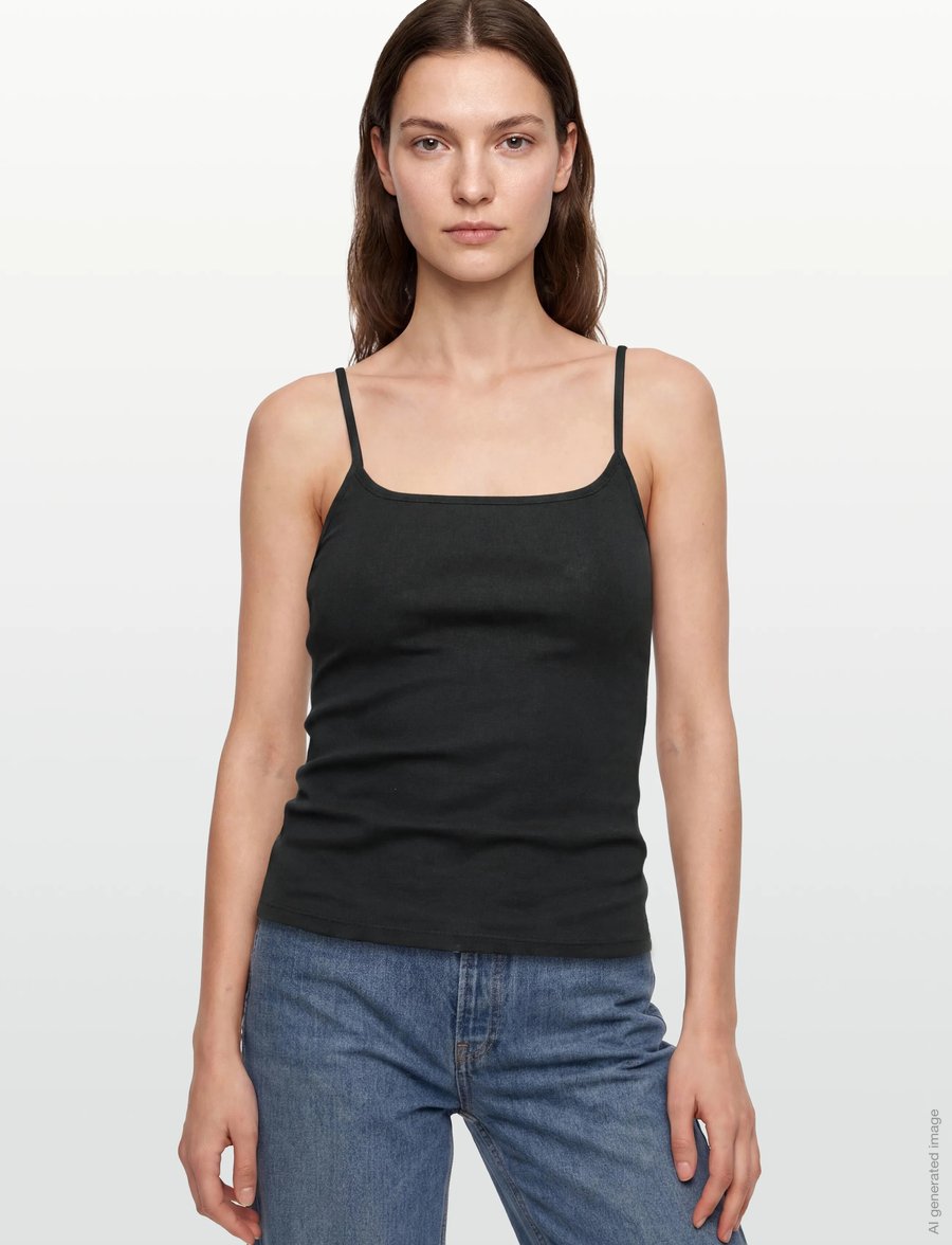 Gina Tricot - Perfect strap singlet - sleeveless tops - black (9000) - 3
