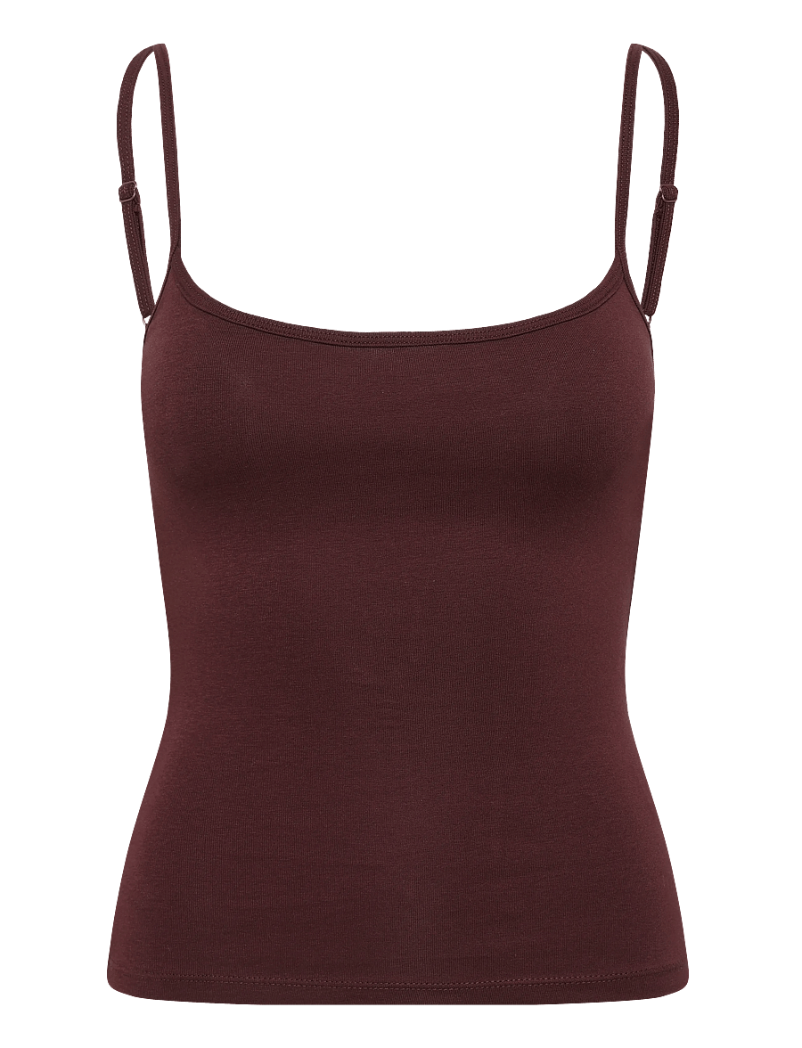 Gina Tricot - Perfect strap singlet - varrukateta topid - decadent chocolate - 1