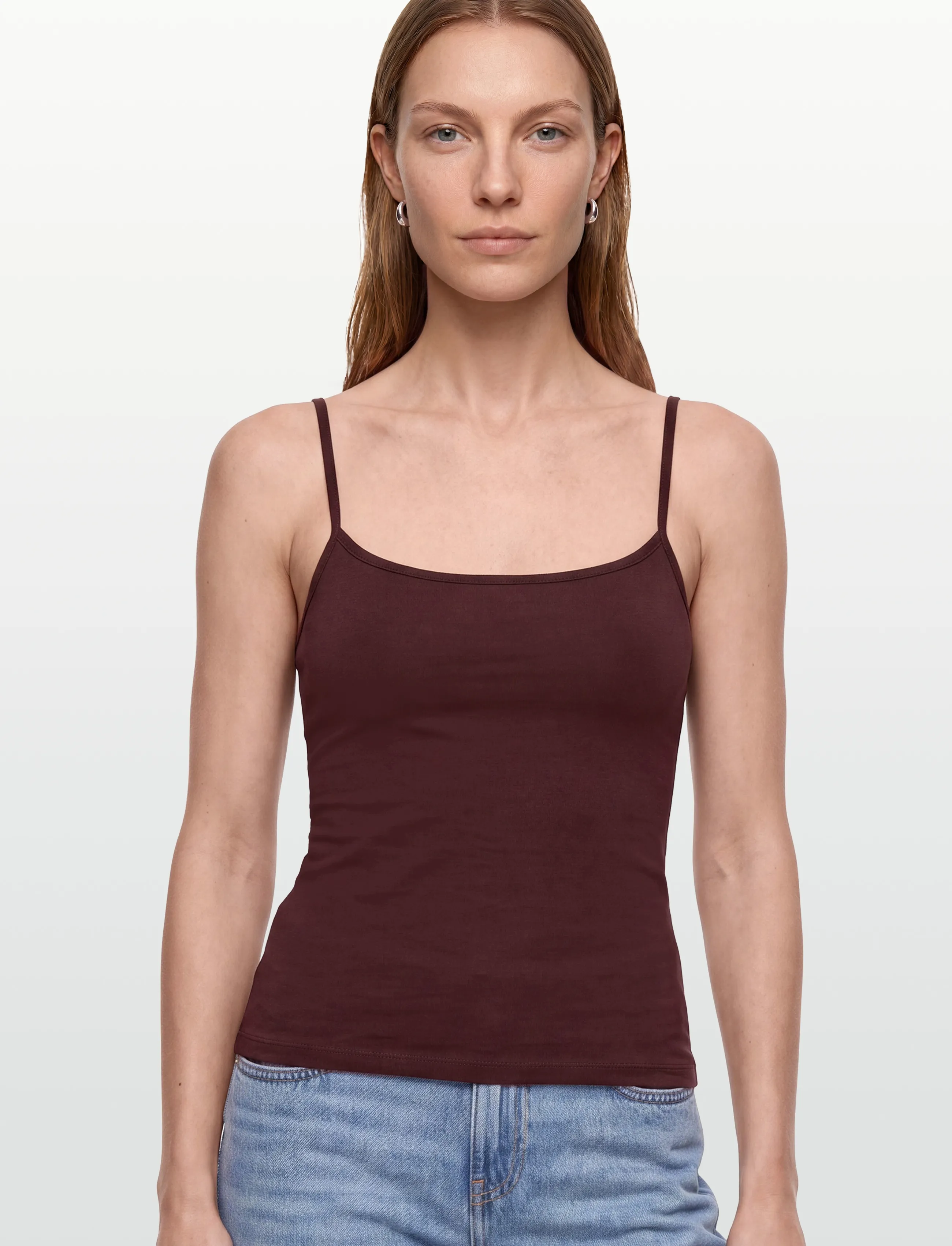 Gina Tricot - Perfect strap singlet - varrukateta topid - decadent chocolate - 3