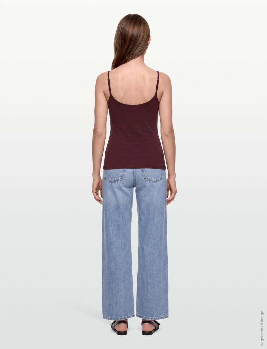 Gina Tricot - Perfect strap singlet - varrukateta topid - decadent chocolate - 4