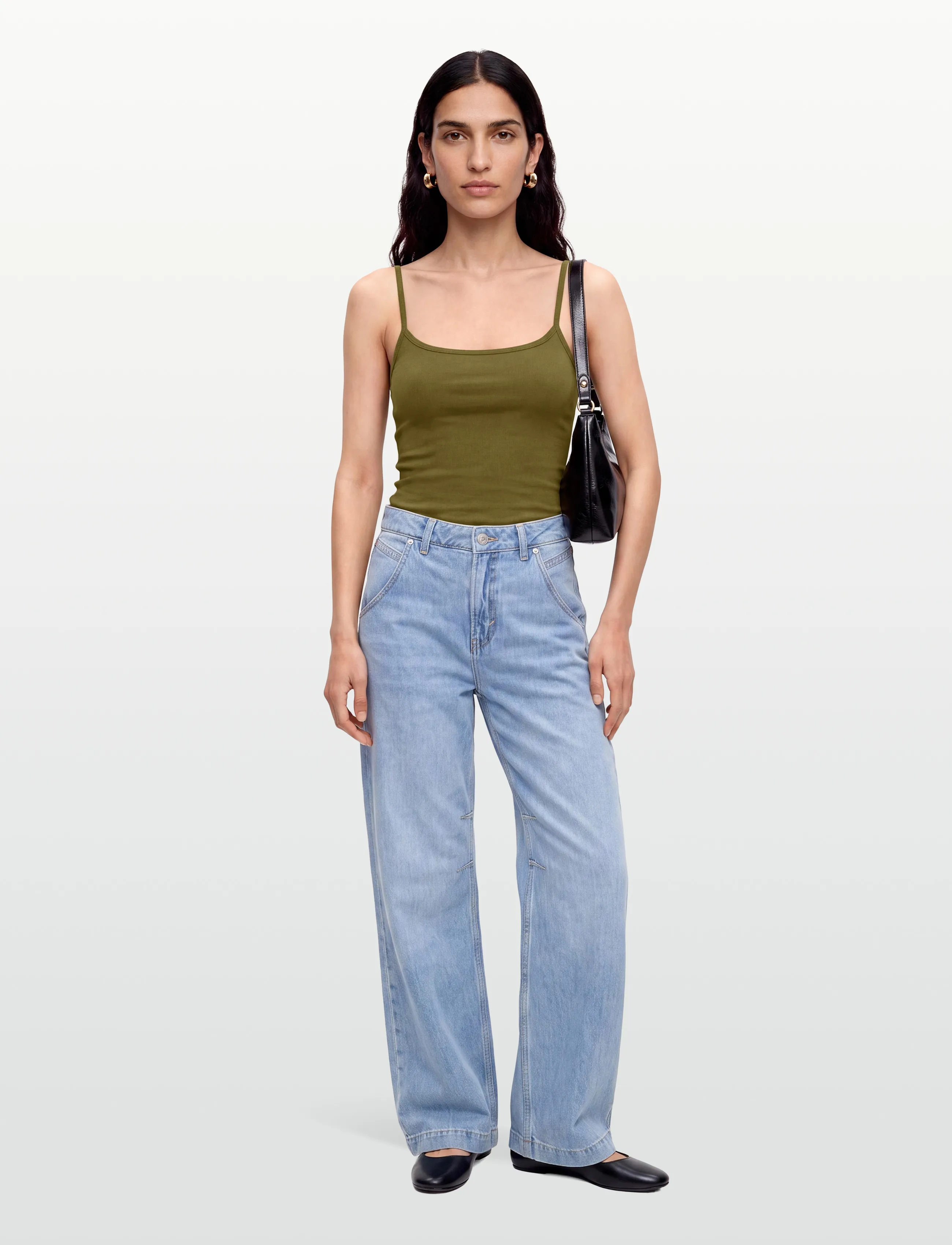 Gina Tricot Perfect strap singlet - T-shirts & Tops - FIR GREEN / green