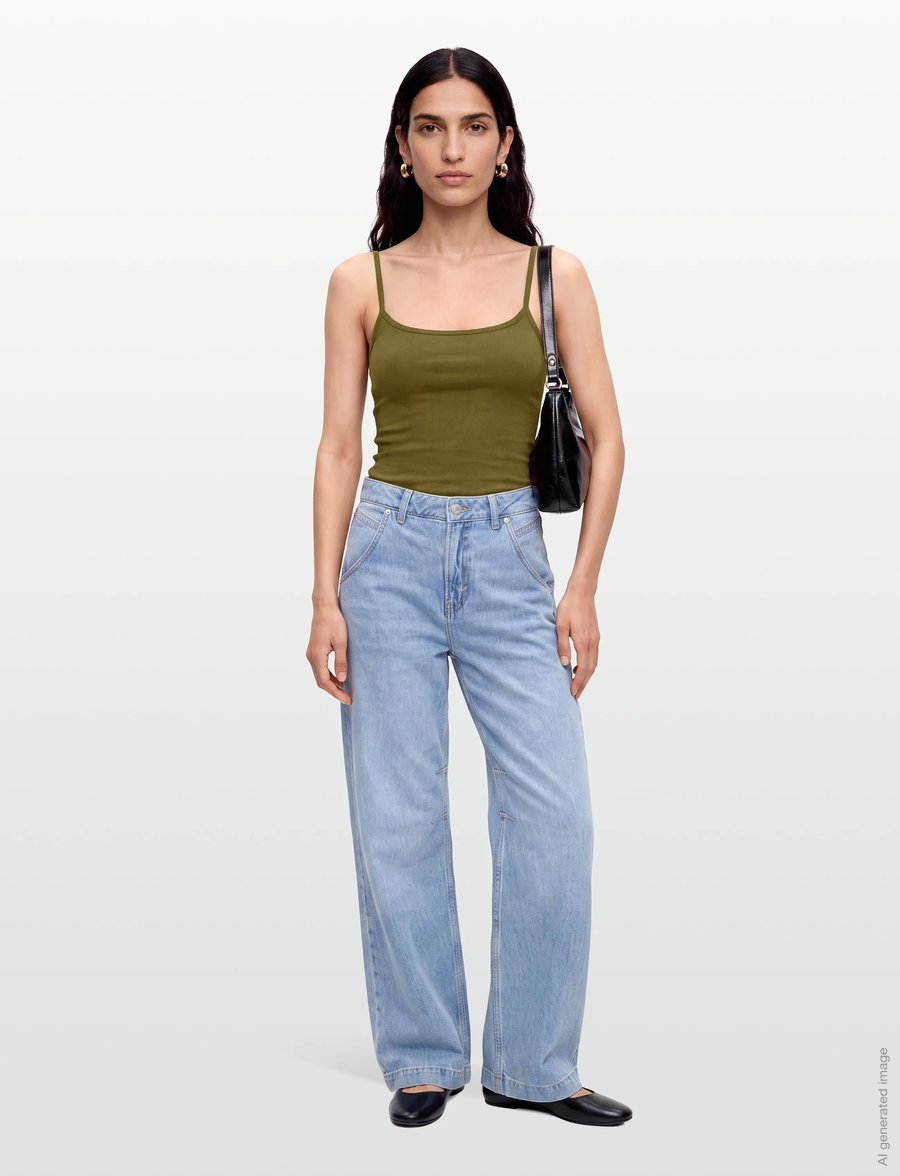 Gina Tricot - Perfect strap singlet - sleeveless tops - fir green - 0