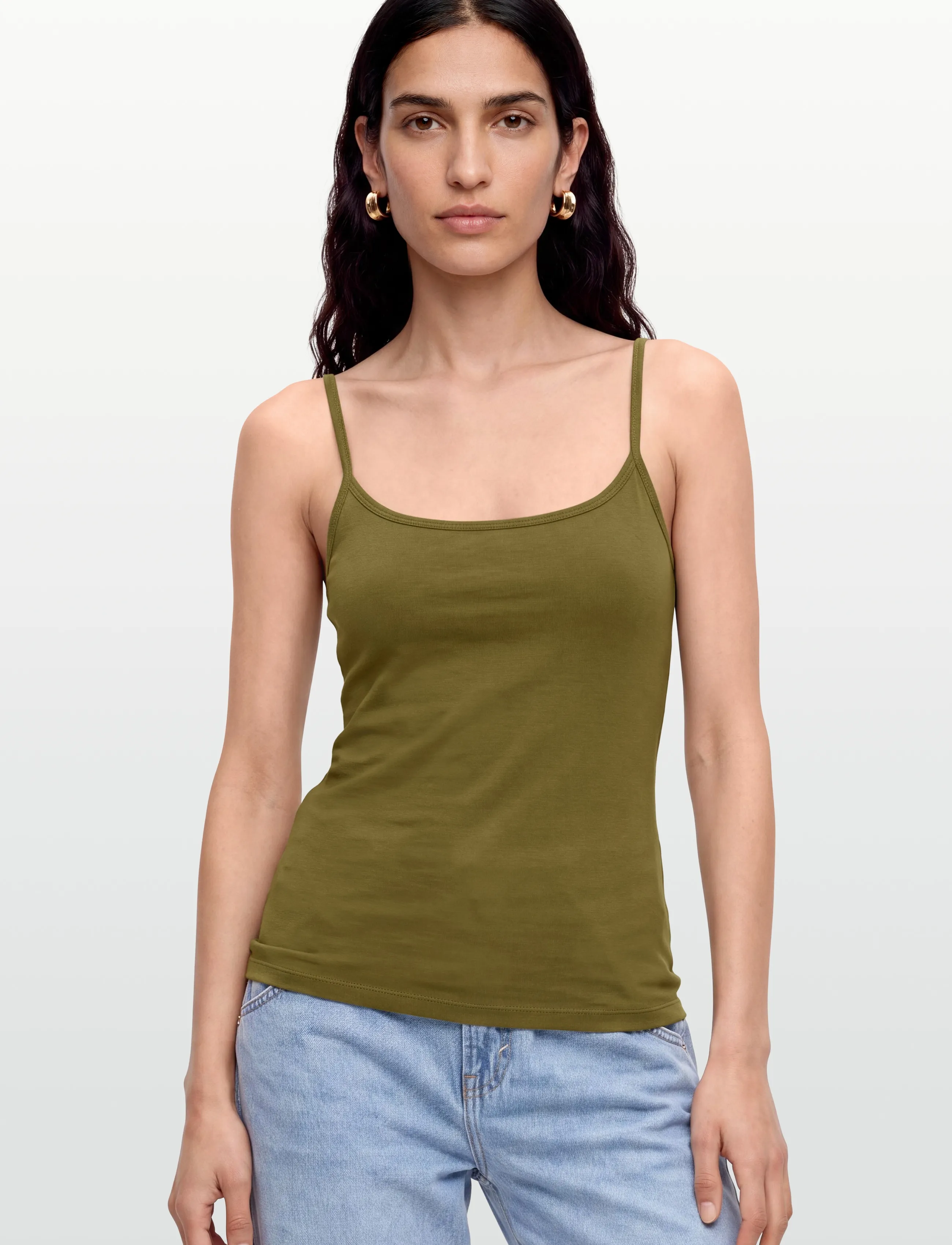 Gina Tricot - Perfect strap singlet - sleeveless tops - fir green - 3