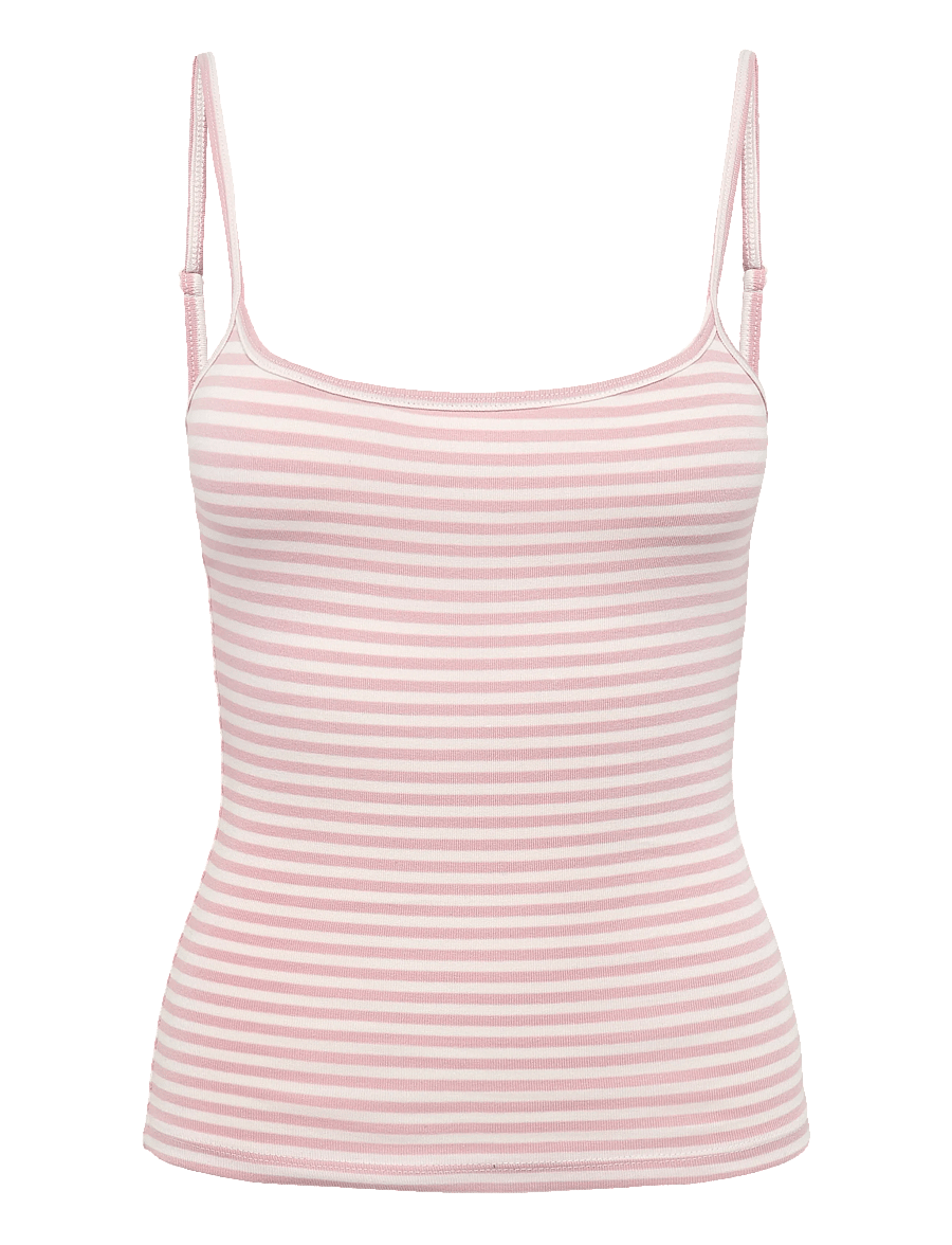 Gina Tricot - Perfect strap singlet - Ärmellose tops - pink stripe - 1
