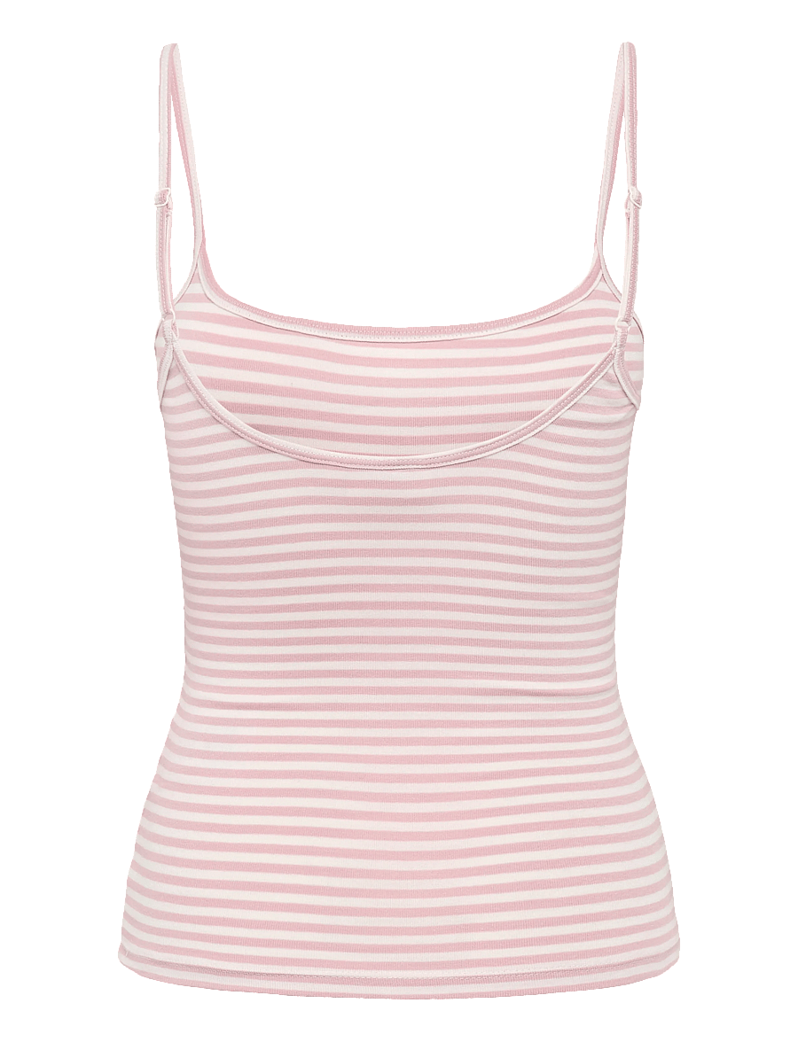 Gina Tricot - Perfect strap singlet - Ärmellose tops - pink stripe - 2