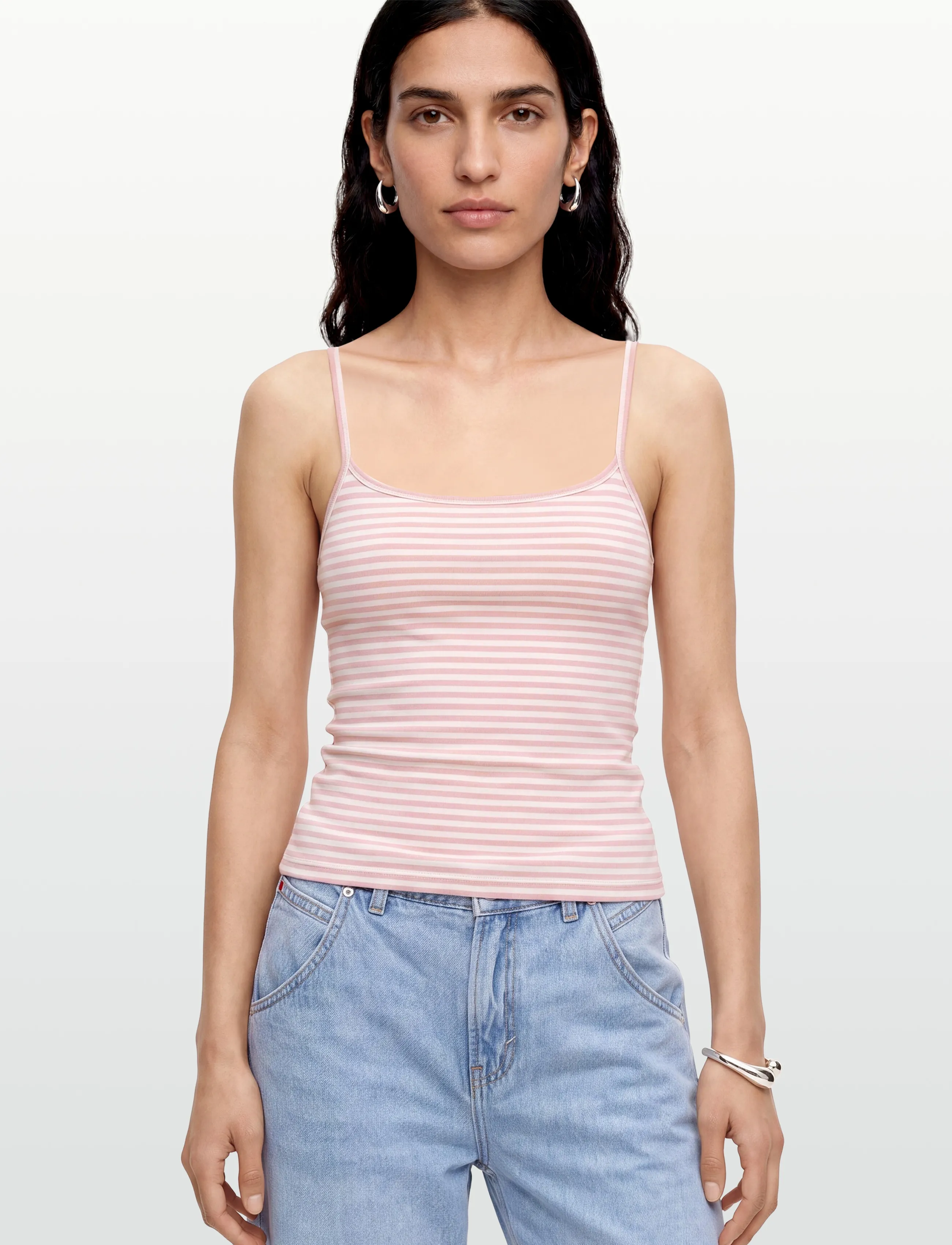 Gina Tricot - Perfect strap singlet - Ärmellose tops - pink stripe - 3