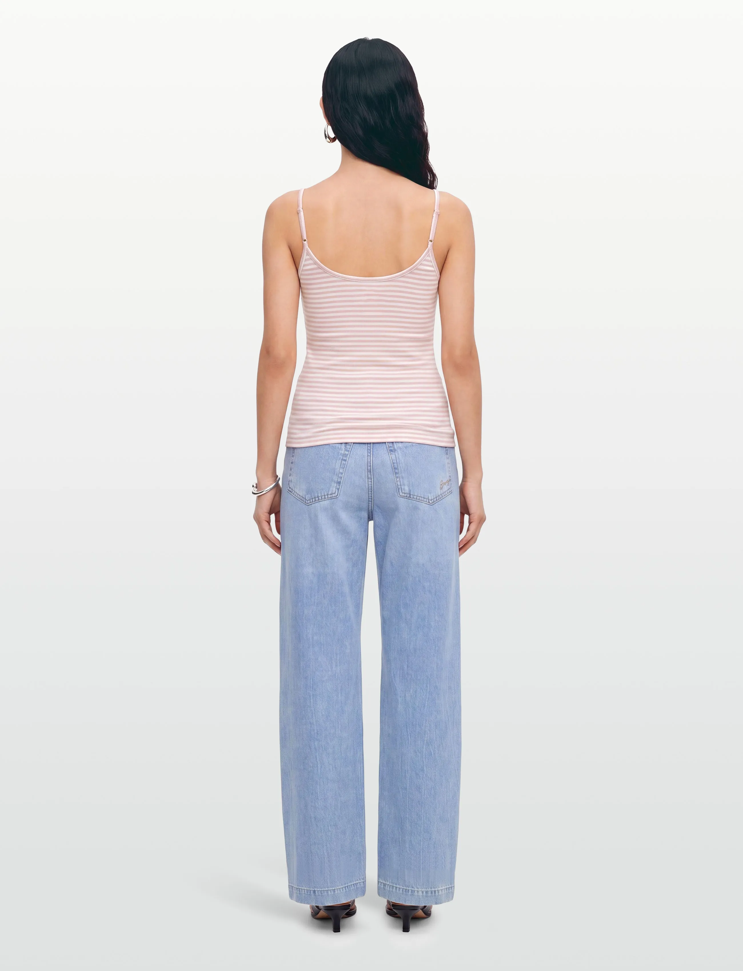 Gina Tricot - Perfect strap singlet - Ärmellose tops - pink stripe - 4