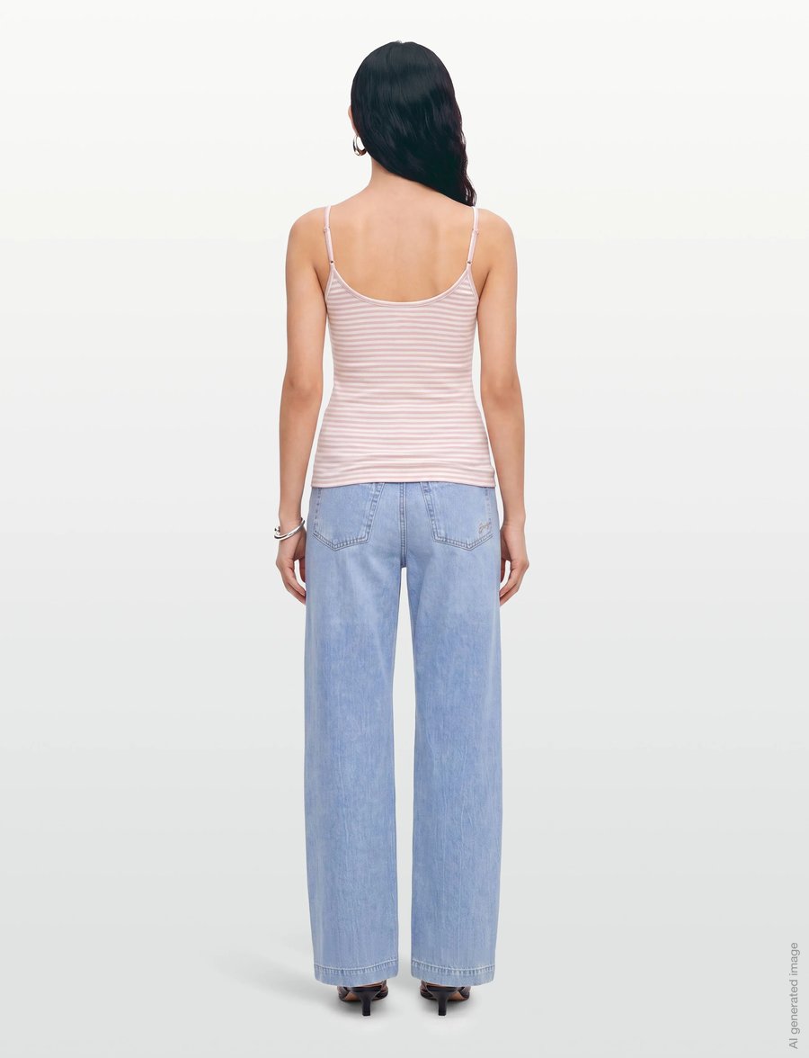 Gina Tricot - Perfect strap singlet - Ärmellose tops - pink stripe - 4