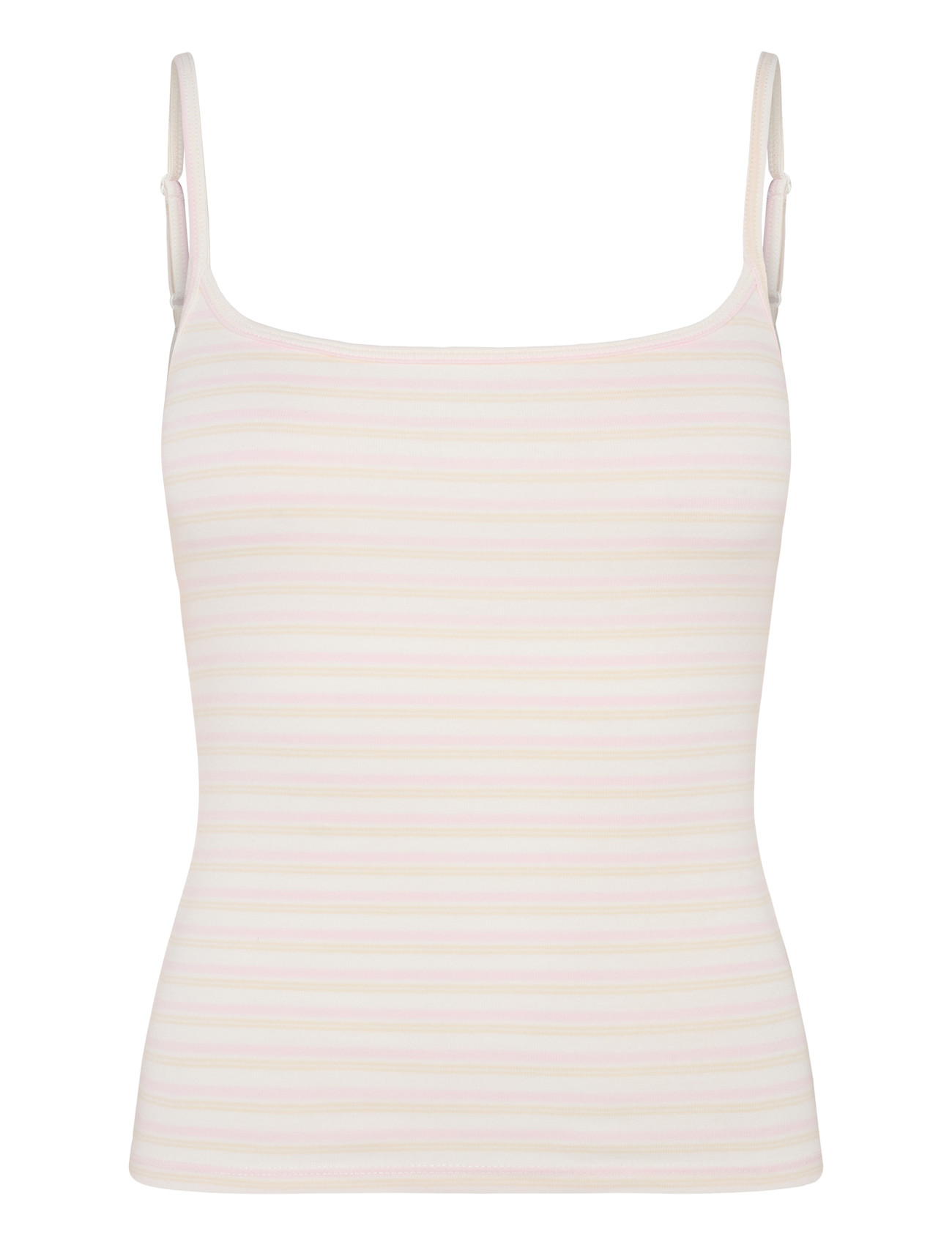 Gina Tricot - Perfect strap singlet - pink/yellow stripe - 0