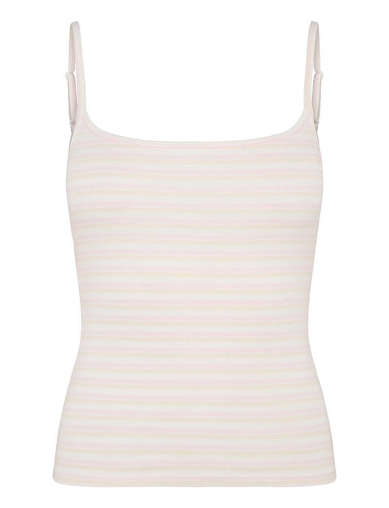 Gina Tricot - Perfect strap singlet - pink/yellow stripe - 0