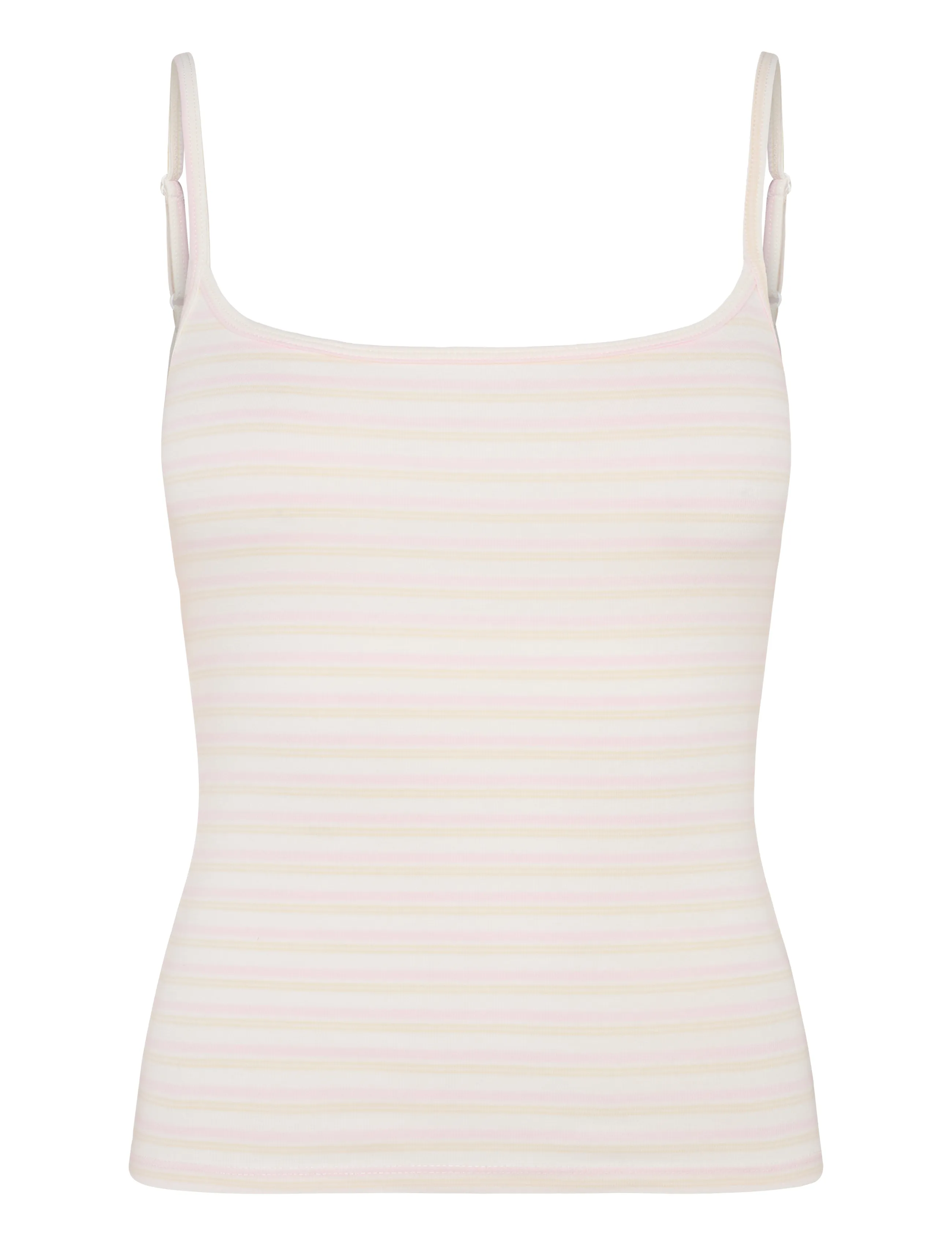 Gina Tricot Perfect strap singlet - Modetrender - PINK/YELLOW STRIPE / cream