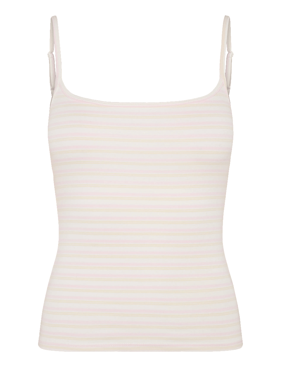 Gina Tricot - Perfect strap singlet - pink/yellow stripe - 1