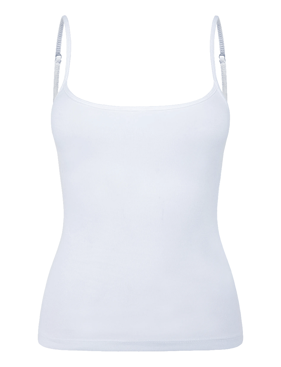 Gina Tricot - Perfect strap singlet - tanktops - white (1000) - 0