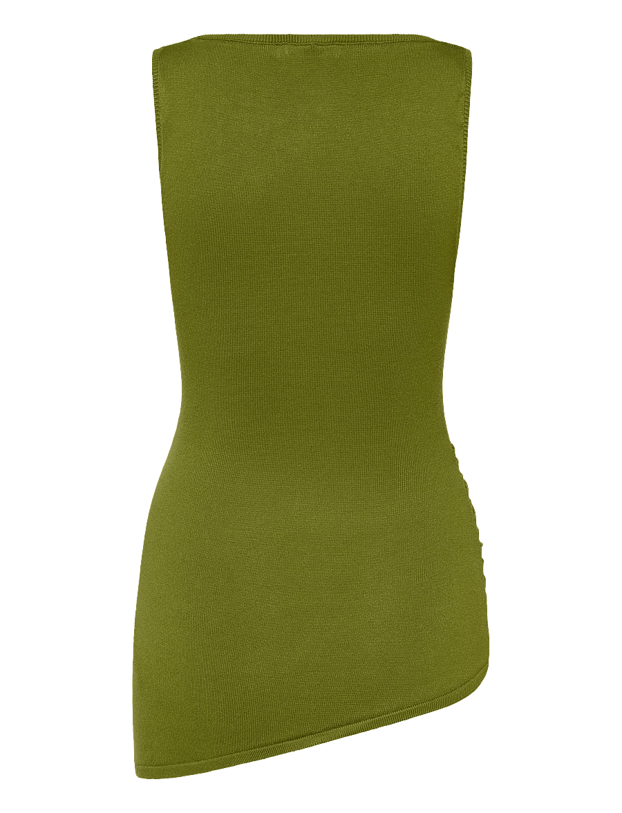 Gina Tricot - Asymmetric knitted top - guacamole - 1