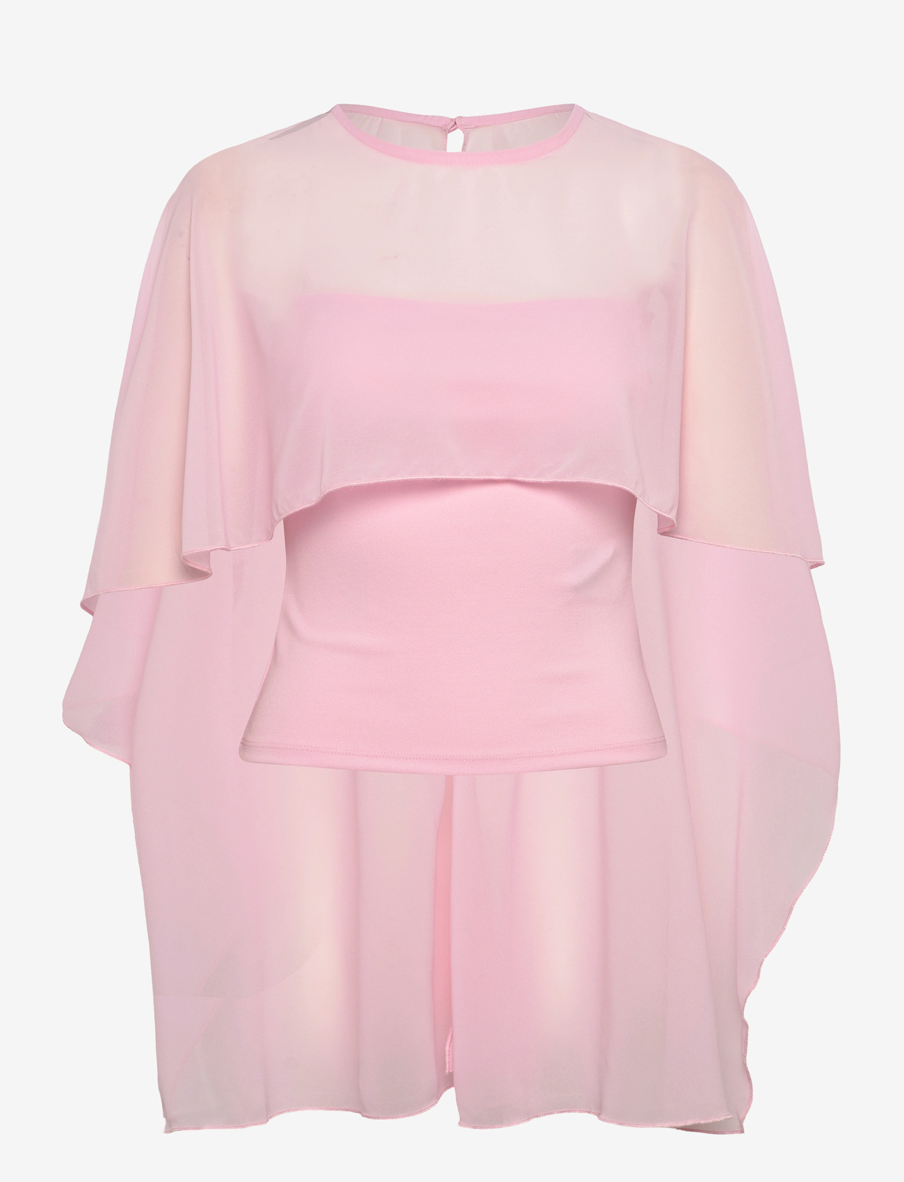Gina Tricot - Chiffon cape top - pikkade varrukatega pluusid - pink - 0
