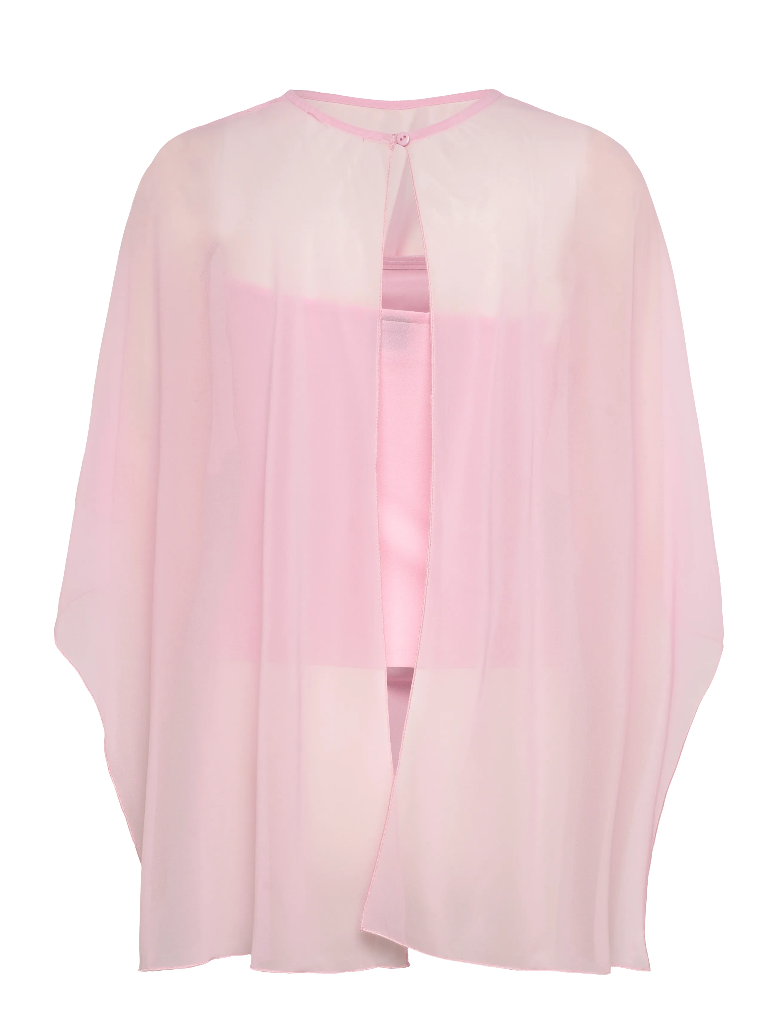 Gina Tricot - Chiffon cape top - pitkähihaiset puserot - pink - 1