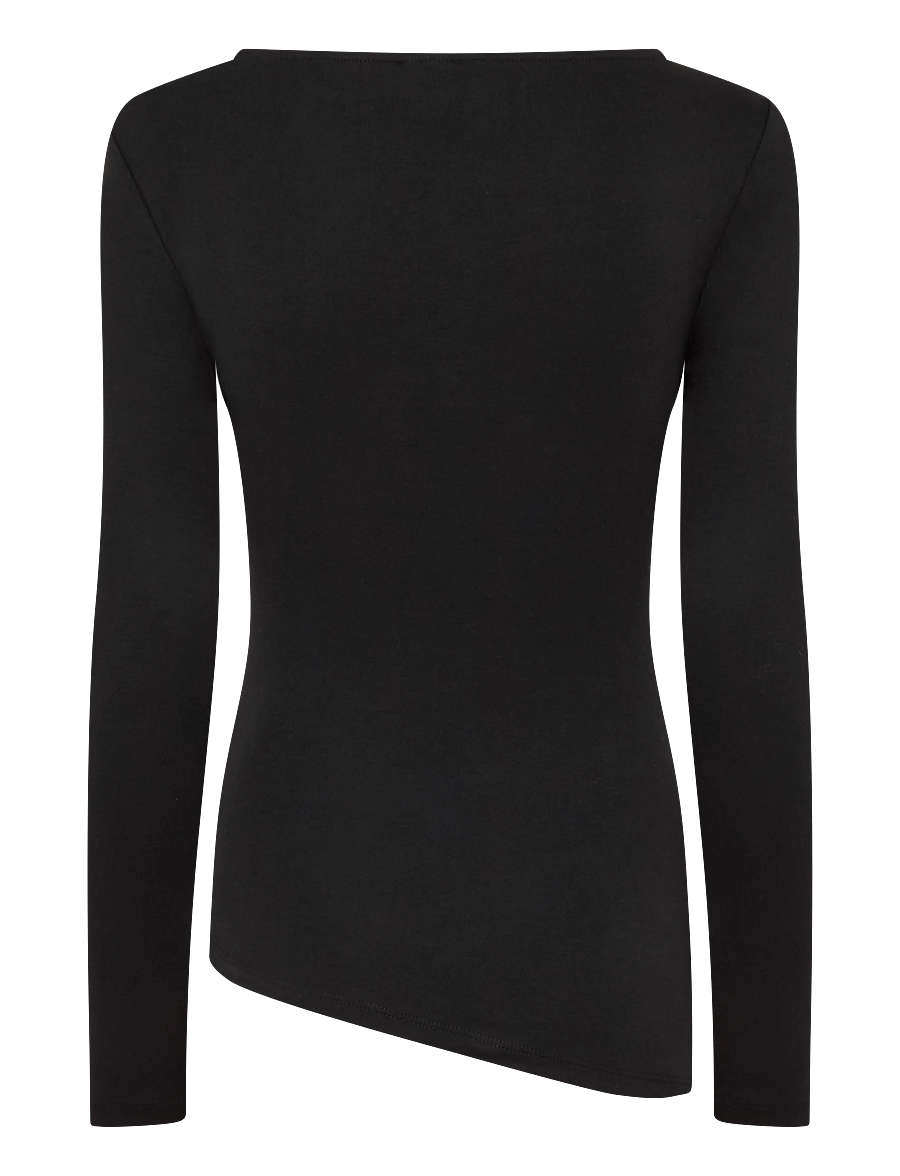 Gina Tricot - Asymmetric top - striktrøjer - black (9000) - 1