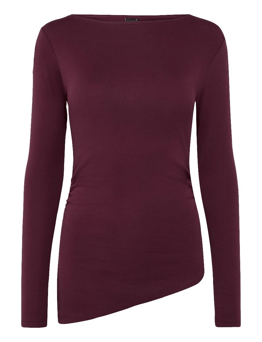 Gina Tricot - Asymmetric top - striktrøjer - windsor wine - 0