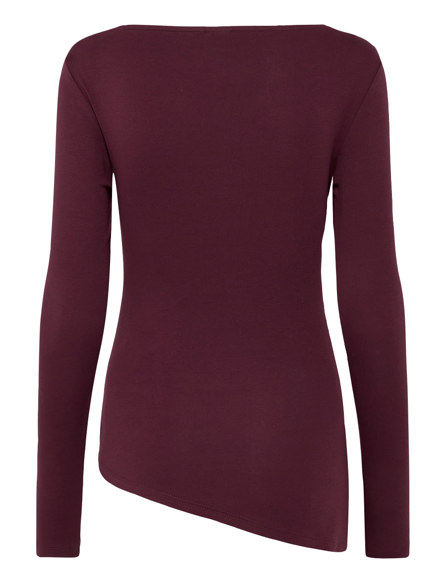 Gina Tricot - Asymmetric top - striktrøjer - windsor wine - 1