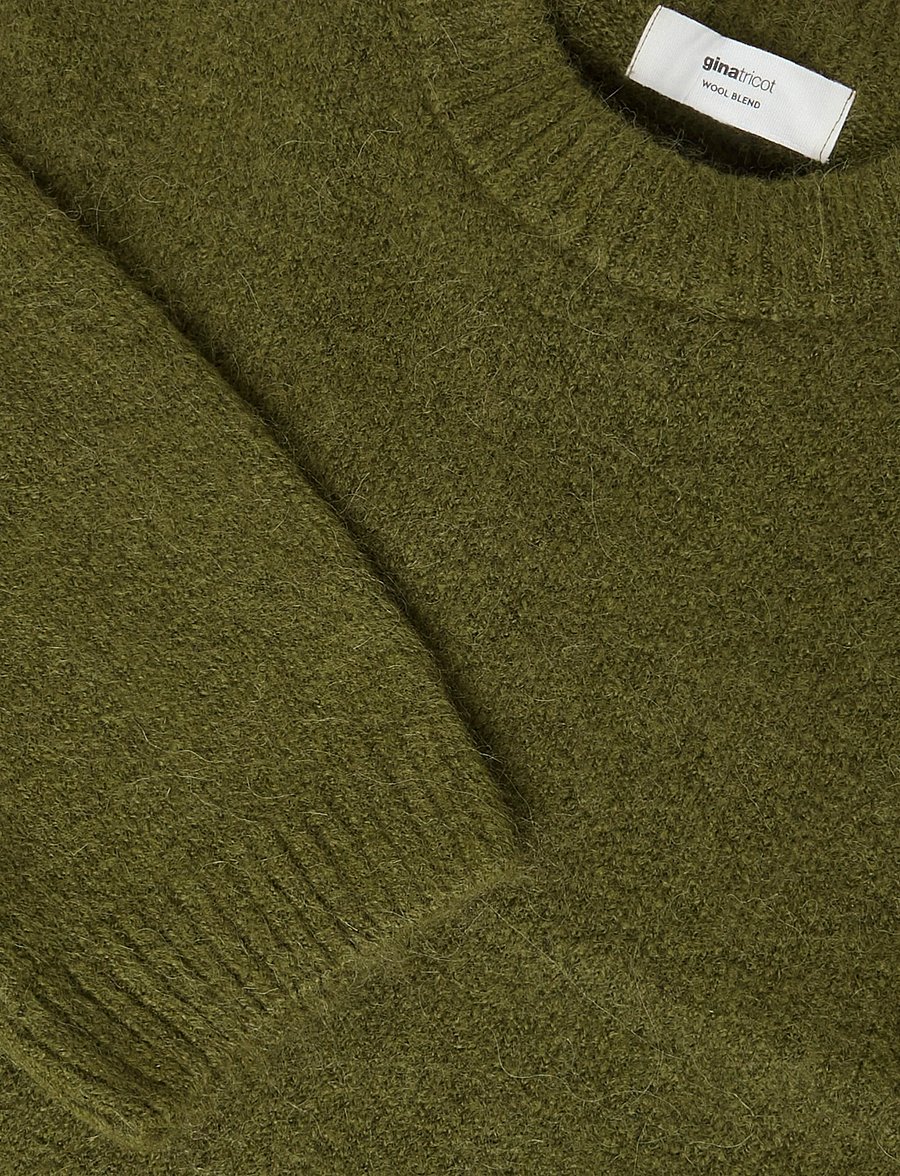 Gina Tricot - Crew neck knitted sweater - striktrøjer - fir green - 2