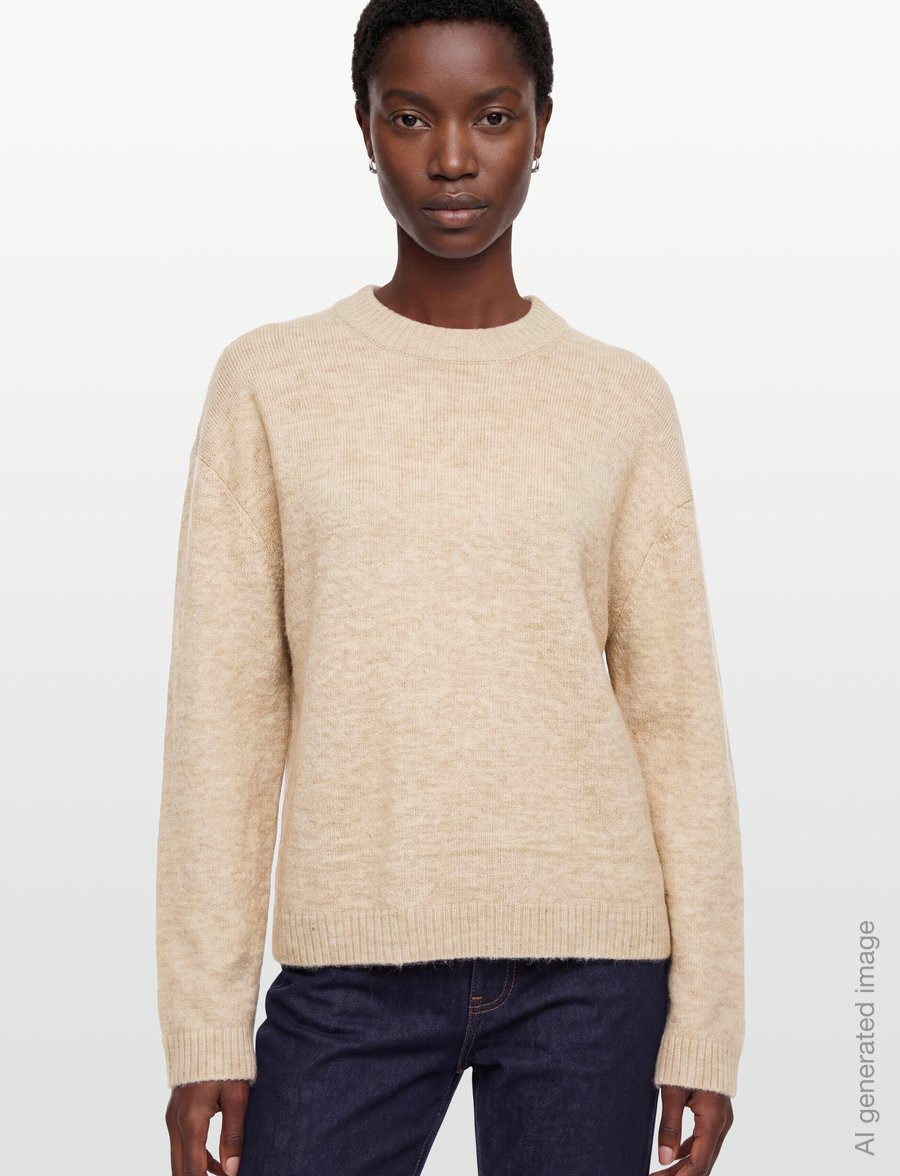 Gina Tricot - Crew neck knitted sweater - jumpers - fudge (3066) - 3