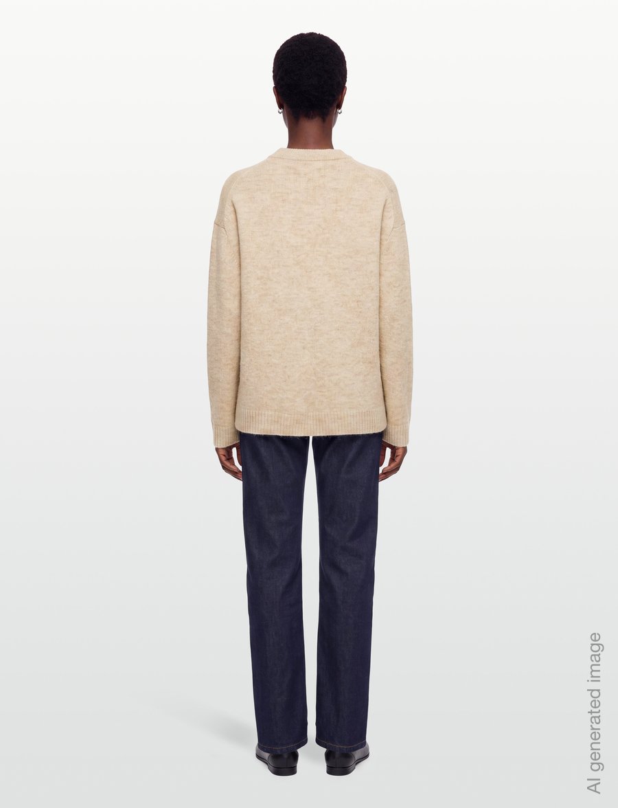 Gina Tricot - Crew neck knitted sweater - jumpers - fudge (3066) - 4