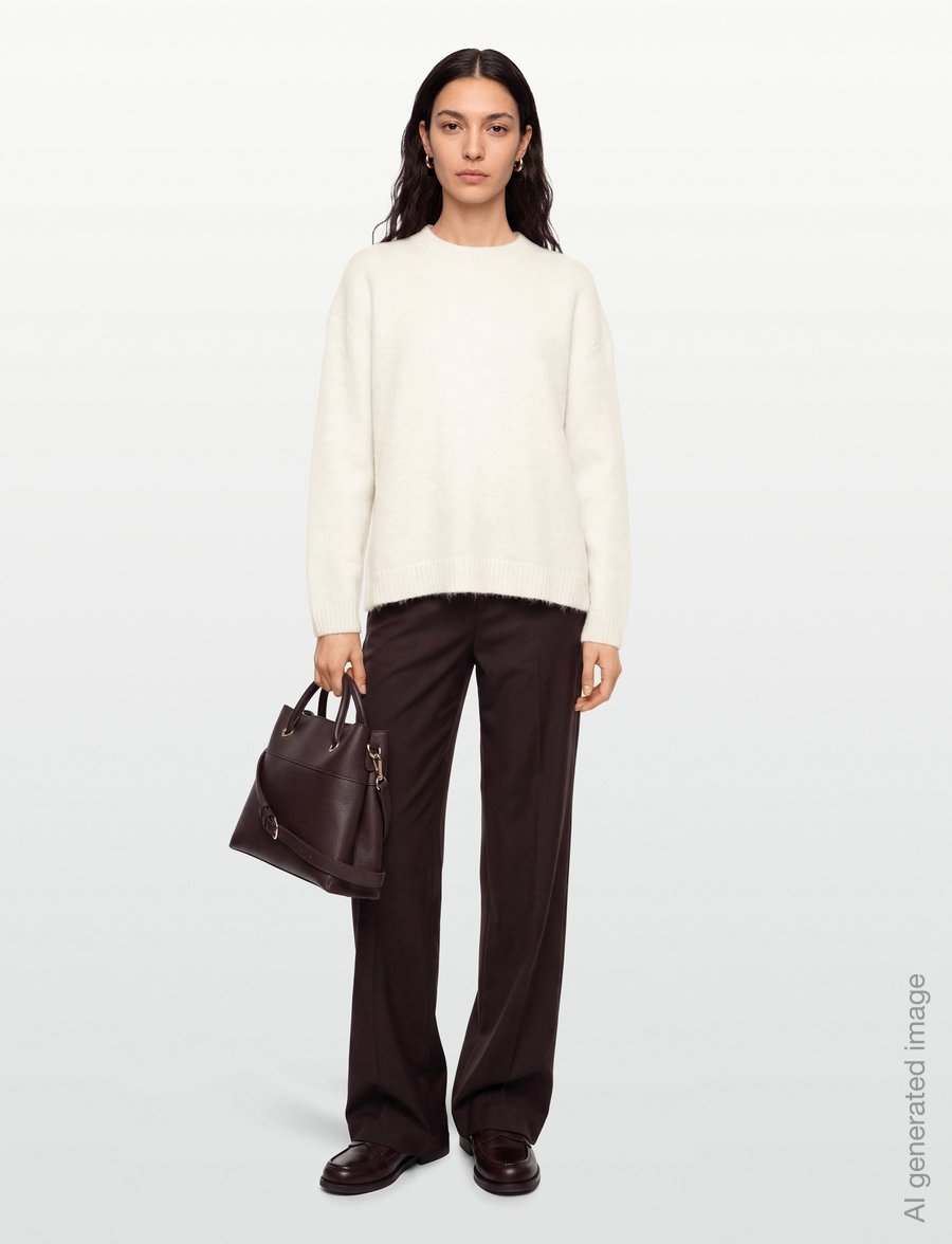 Gina Tricot - Crew neck knitted sweater - striktrøjer - gardenia (1496) - 0