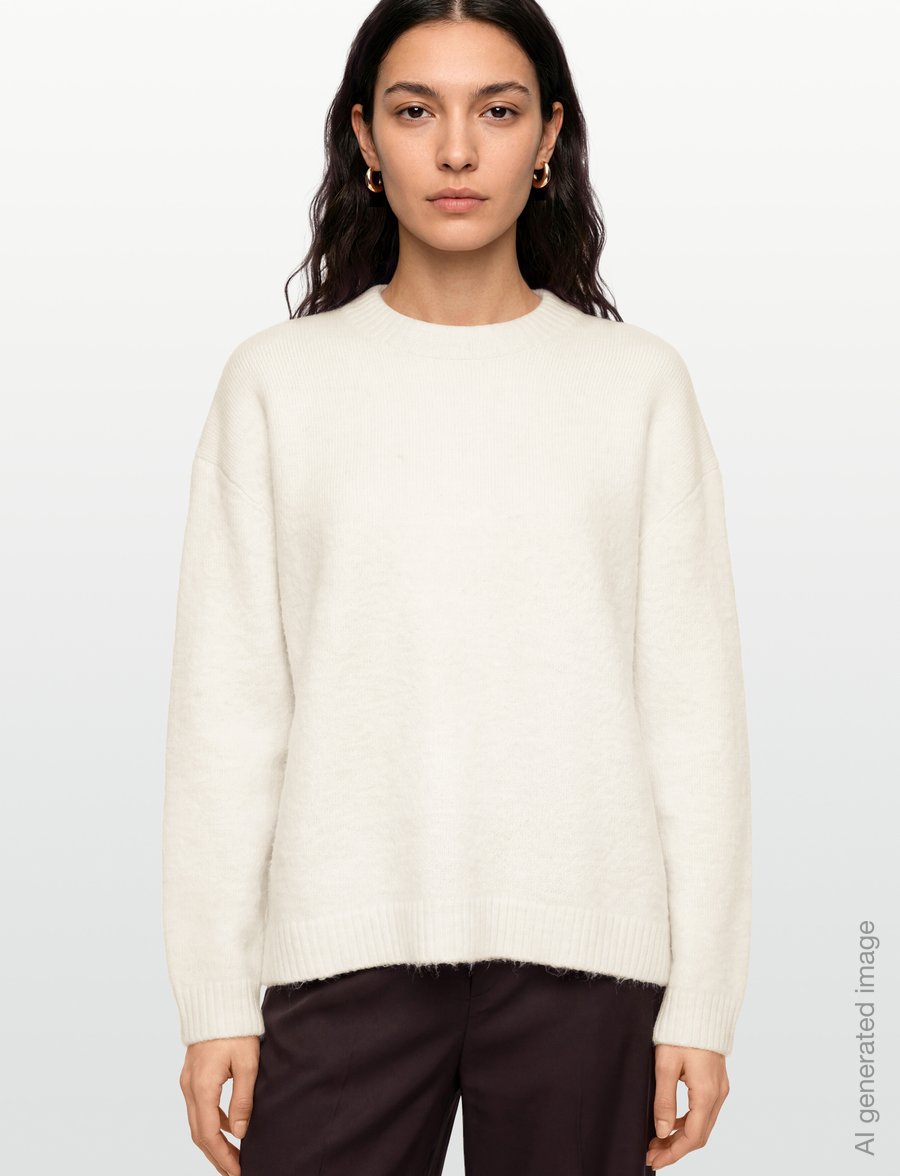 Gina Tricot - Crew neck knitted sweater - striktrøjer - gardenia (1496) - 3