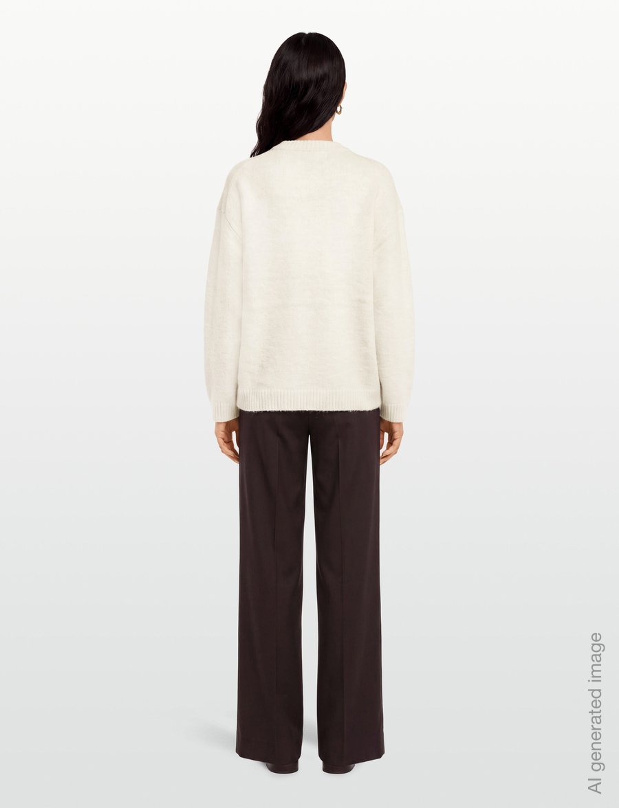 Gina Tricot - Crew neck knitted sweater - striktrøjer - gardenia (1496) - 4