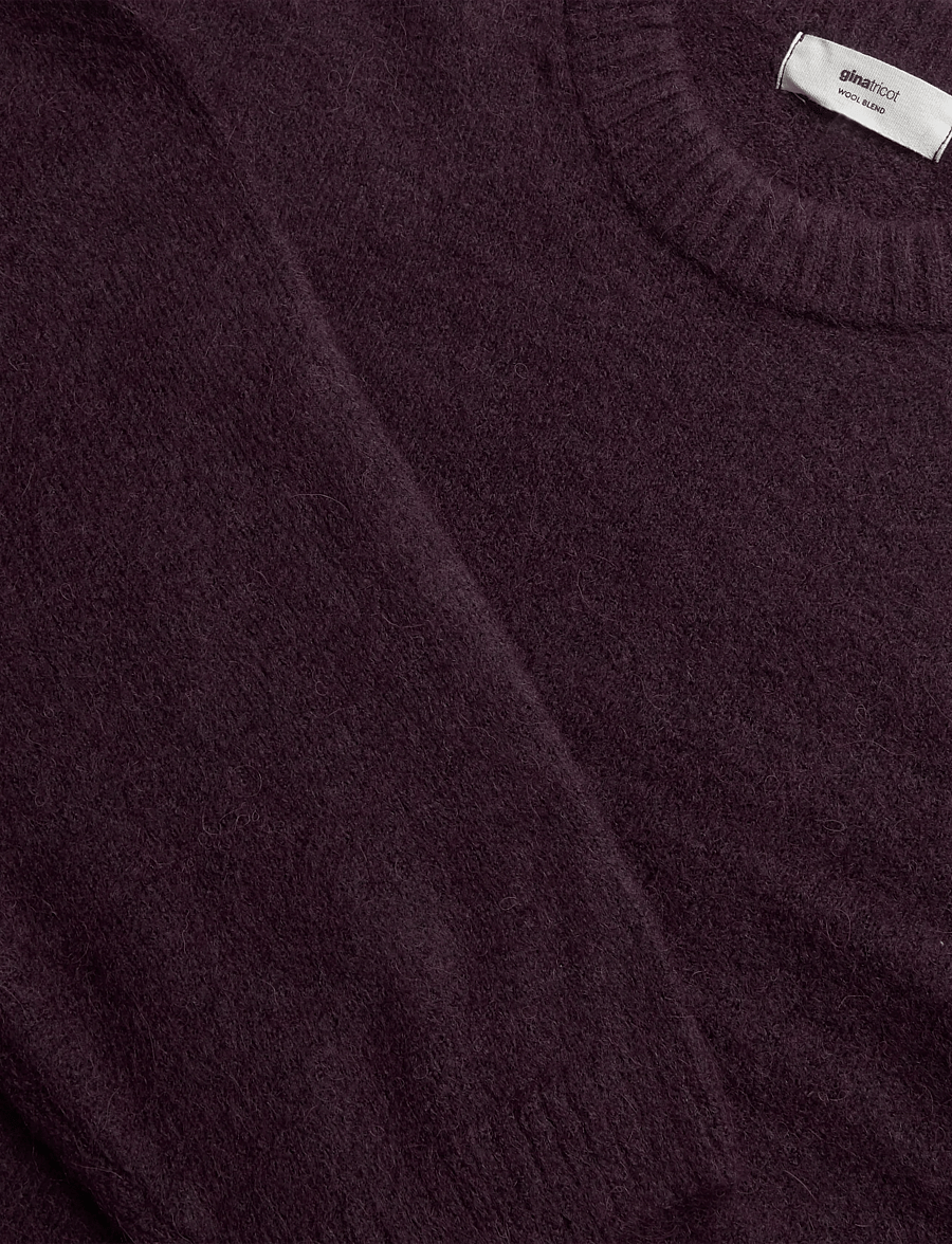 Gina Tricot - Crew neck knitted sweater - striktrøjer - plum - 2