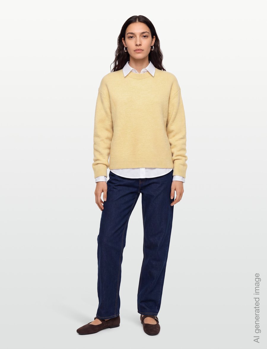 Gina Tricot - Crew neck knitted sweater - jumpers - sahara sun (2015) - 0