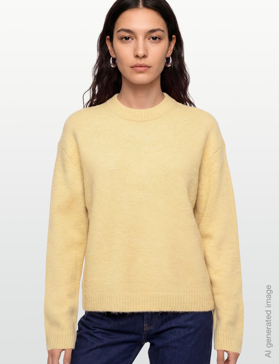 Gina Tricot - Crew neck knitted sweater - jumpers - sahara sun (2015) - 3