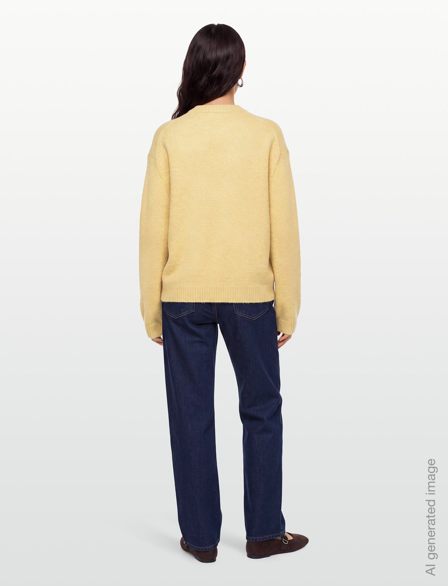 Gina Tricot - Crew neck knitted sweater - jumpers - sahara sun (2015) - 4
