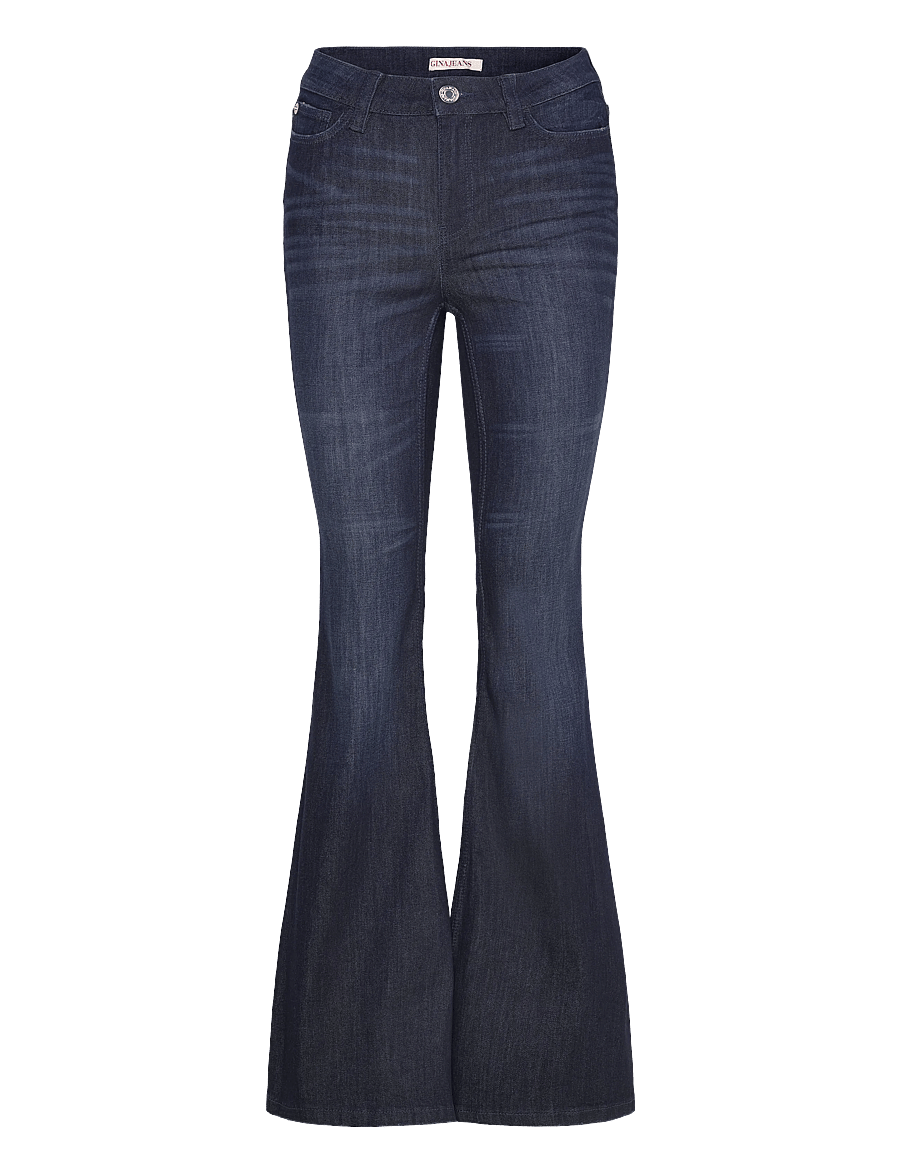 Gina Tricot - Ultra flare jeans - alt laiad teksad - dk blue - 0