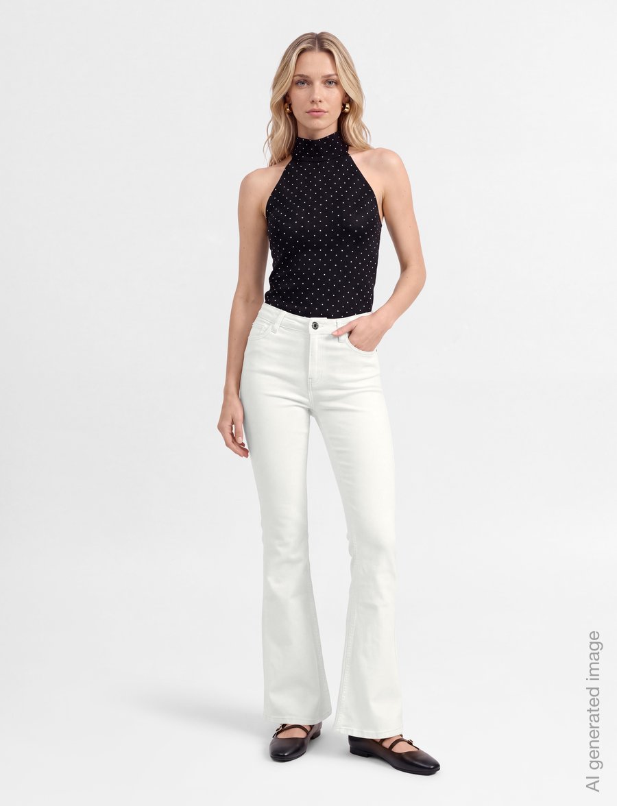Gina Tricot - Ultra flare jeans - flared jeans - offwhite - 0