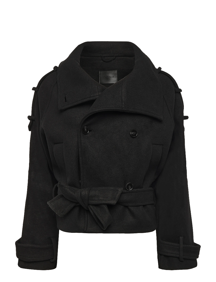 Gina Tricot - Wool blend short jacket - wool jackets - black (9000) - 0