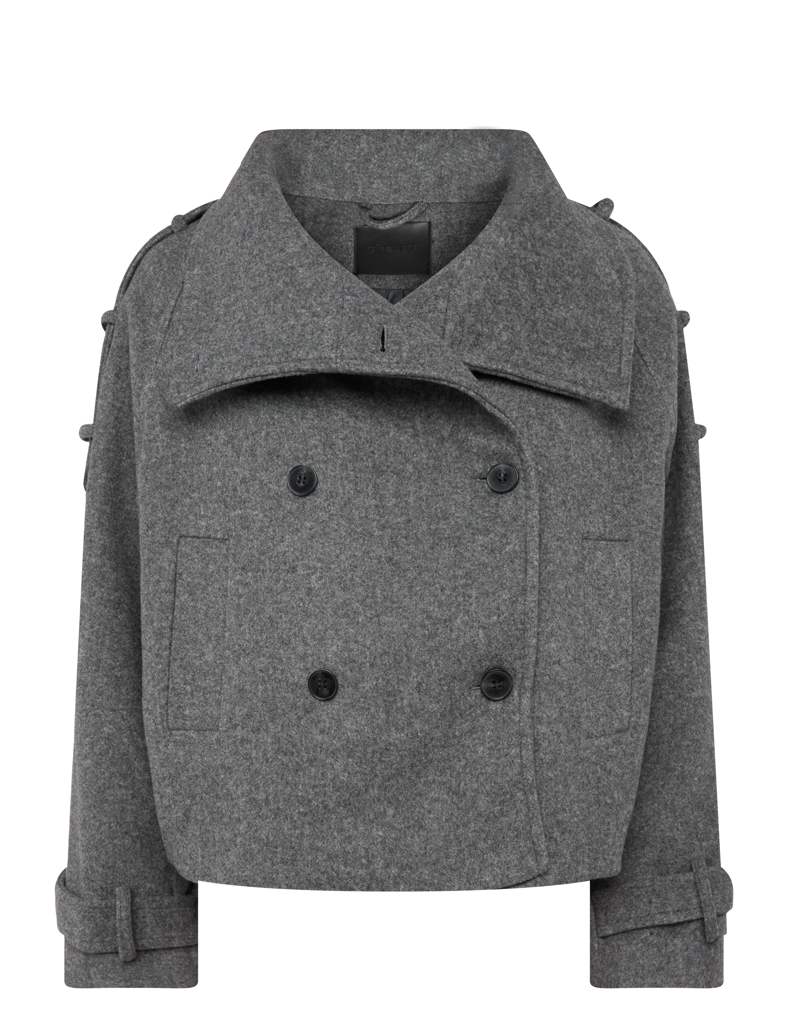 Gina Tricot Wool blend short jacket - Clothing - GREY / grey