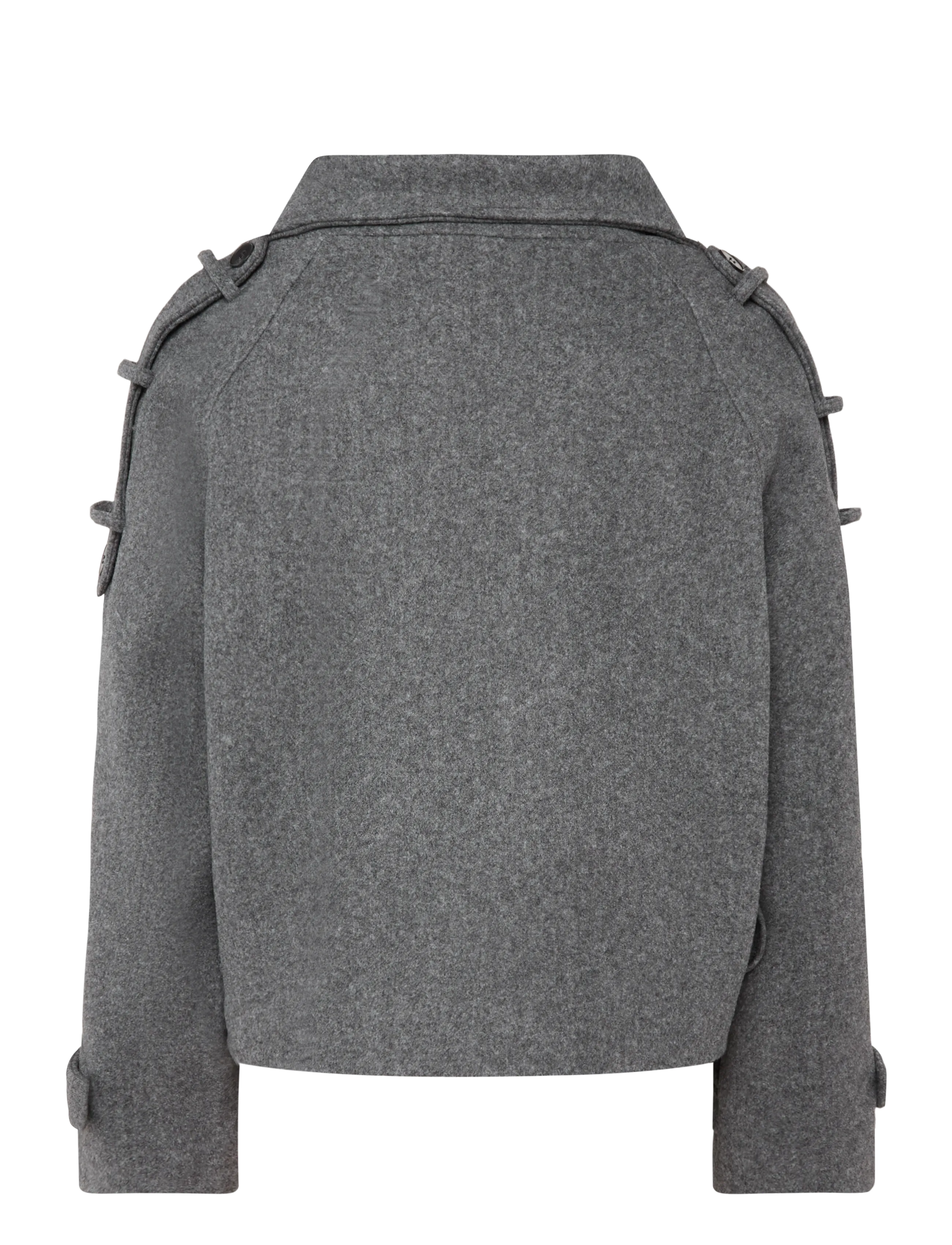 Gina Tricot - Wool blend short jacket - uldjakker - grey - 1