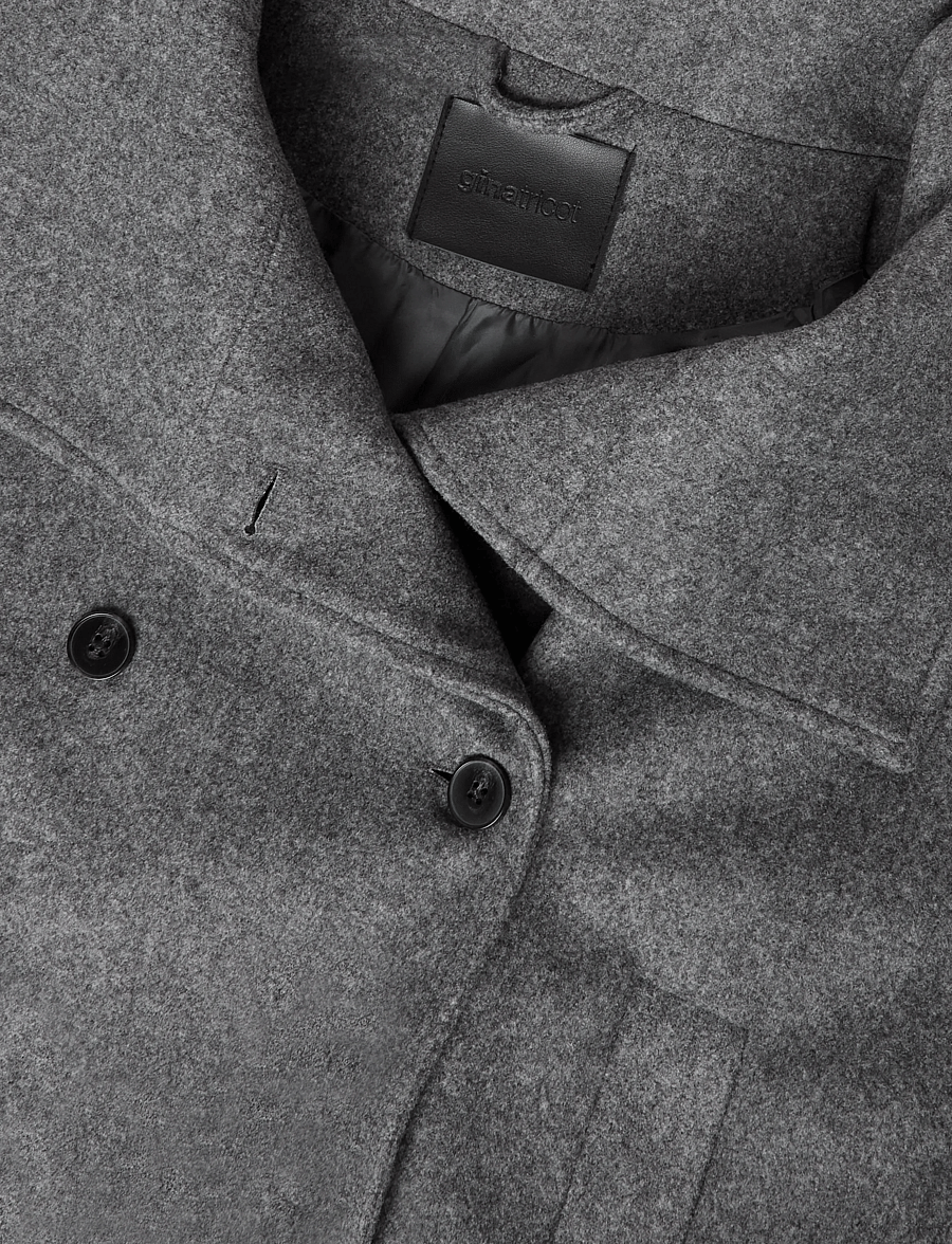 Gina Tricot - Wool blend short jacket - uldjakker - grey - 2