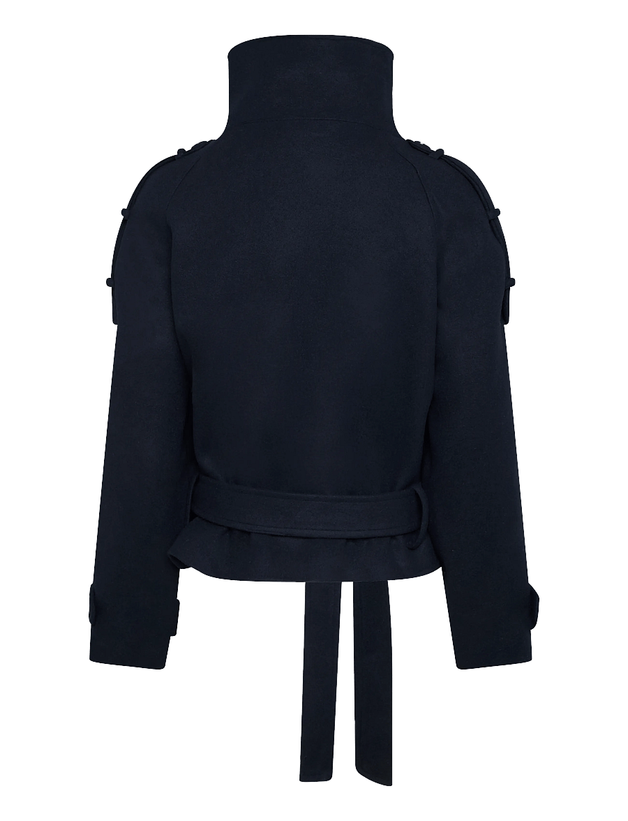 Gina Tricot - Wool blend short jacket - ulljackor - navy - 1