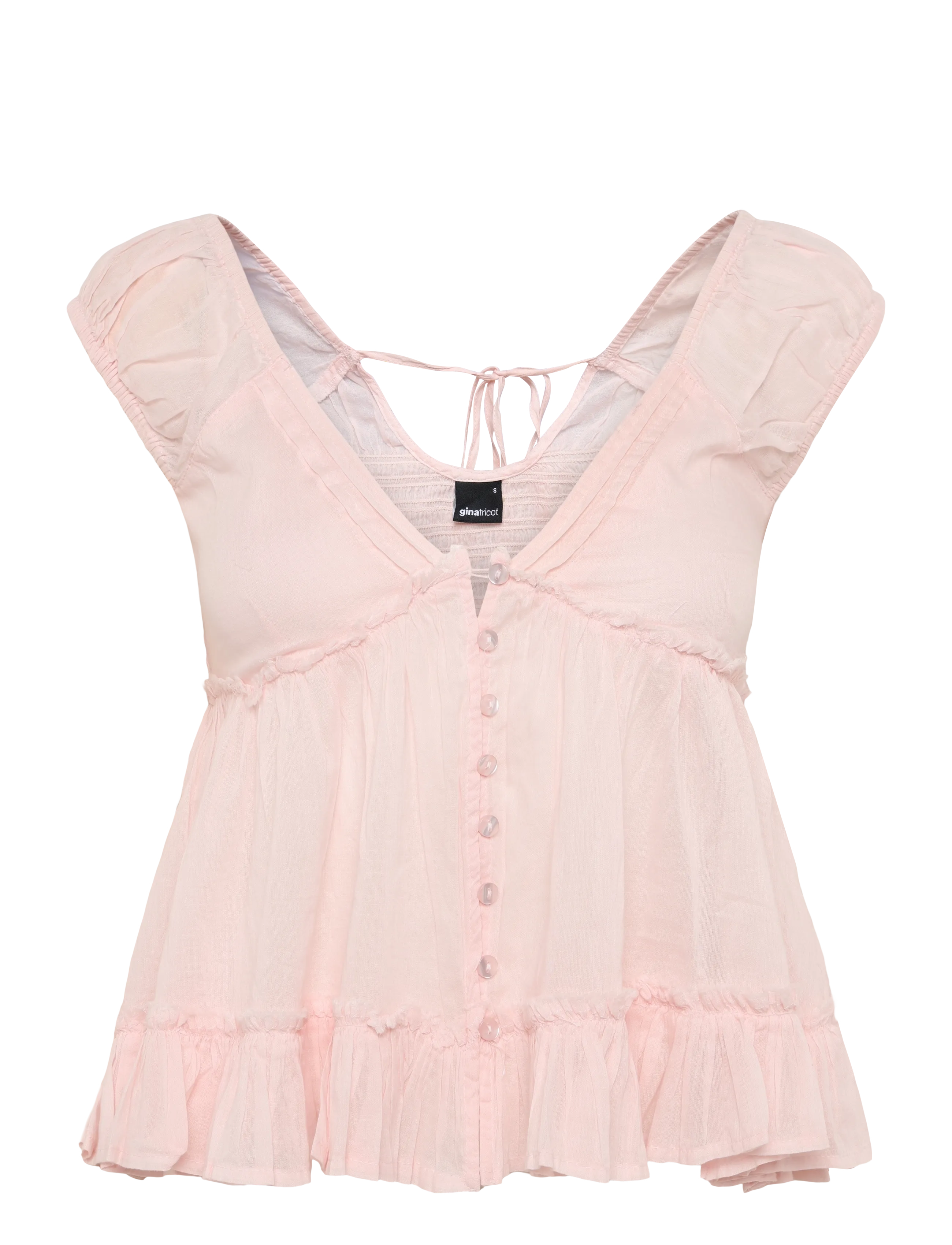 Gina Tricot Peplum top - Riided - LT PINK / pink/rose