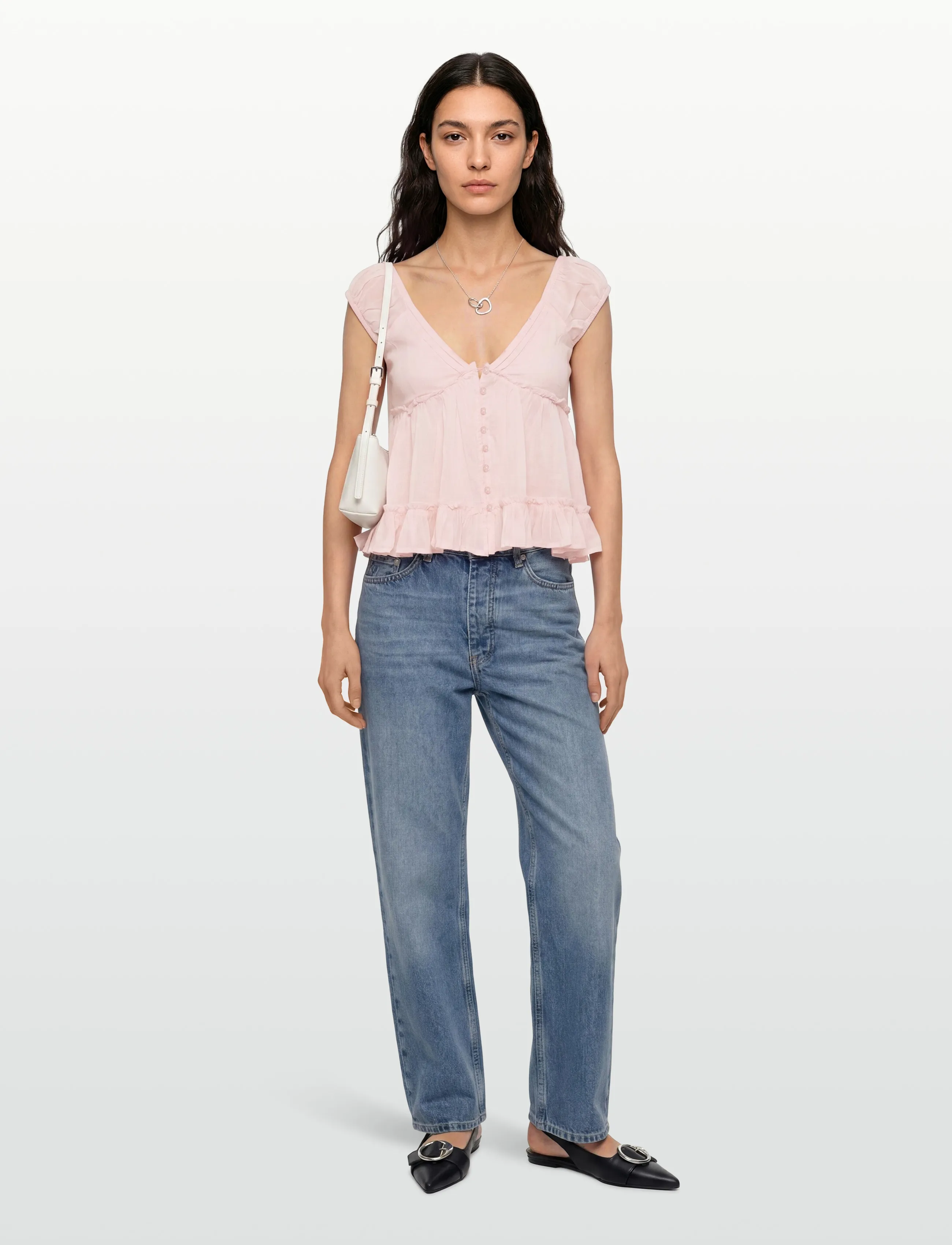 Gina Tricot Peplum Top, Kvinder, Peplum Top, Pink, Str: S