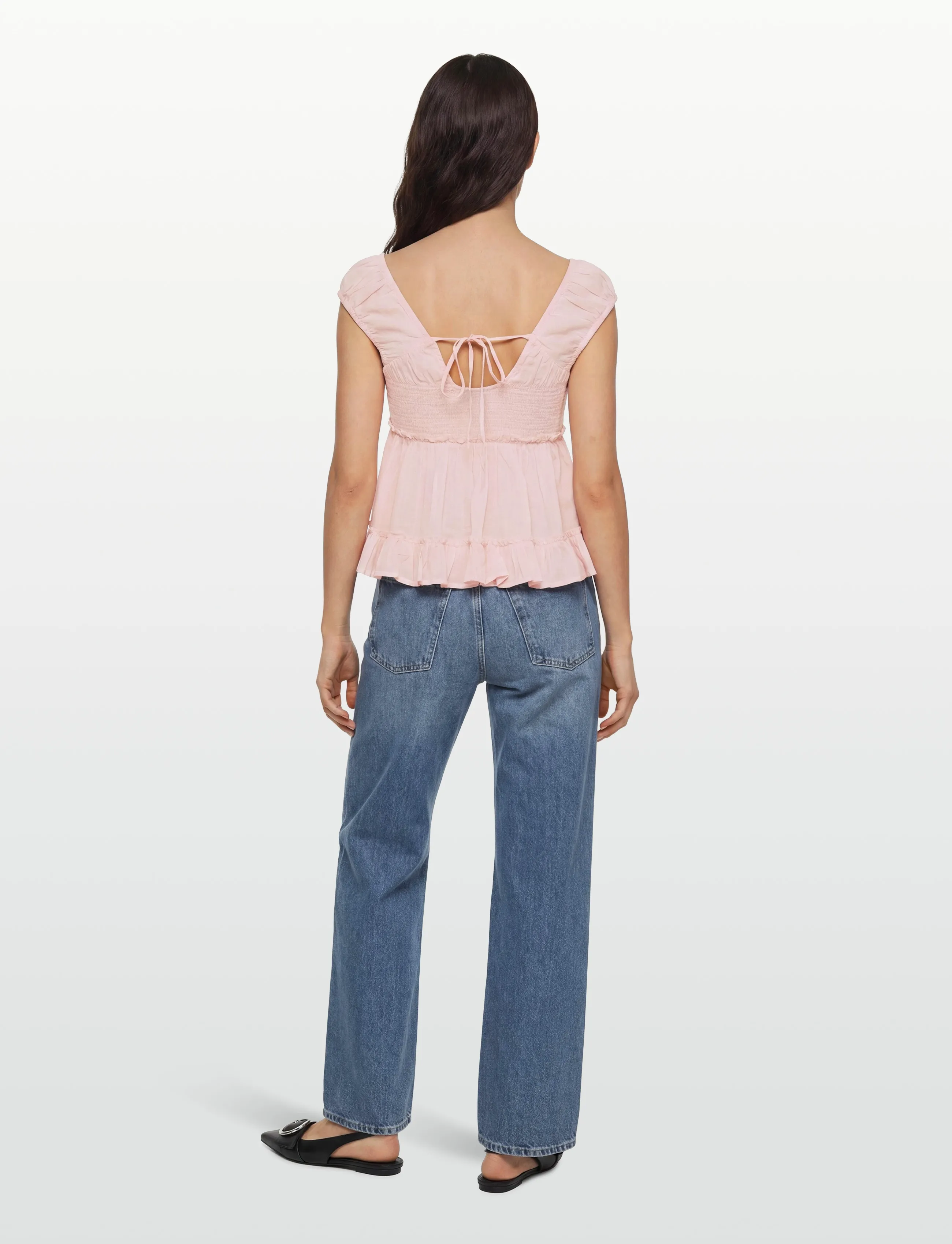 Gina Tricot - Peplum top - kortärmade blusar - lt pink - 4