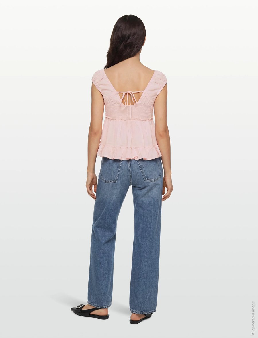 Gina Tricot - Peplum top - kortärmade blusar - lt pink - 4