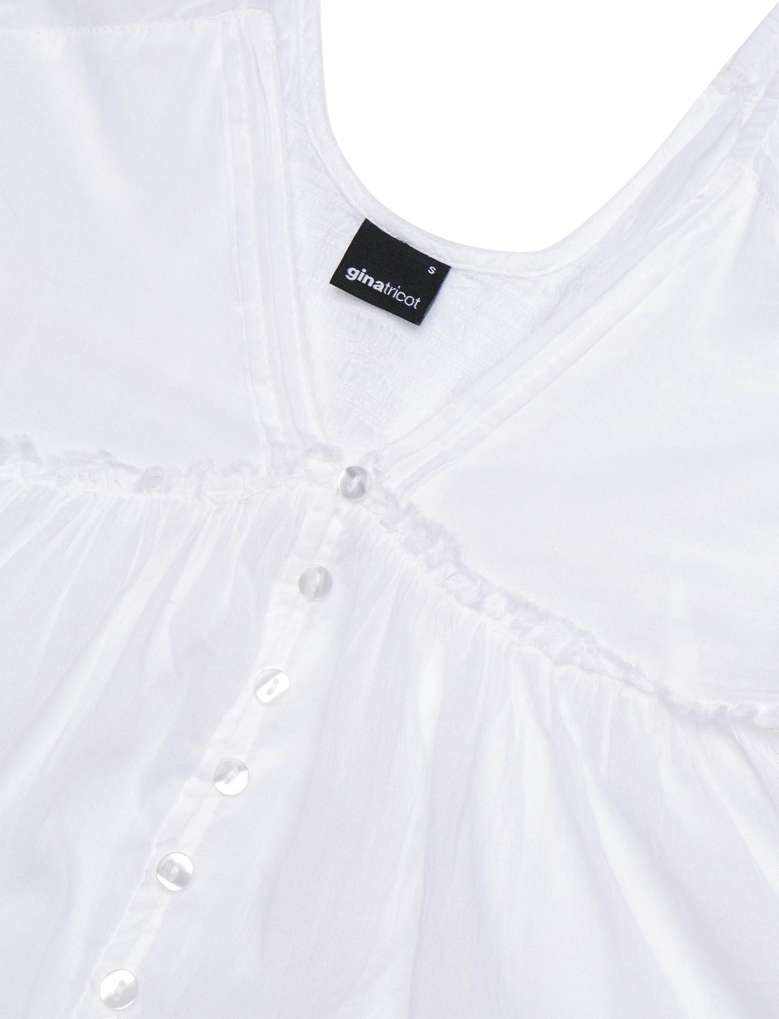Gina Tricot - Peplum top - kortärmade blusar - white (1000) - 2