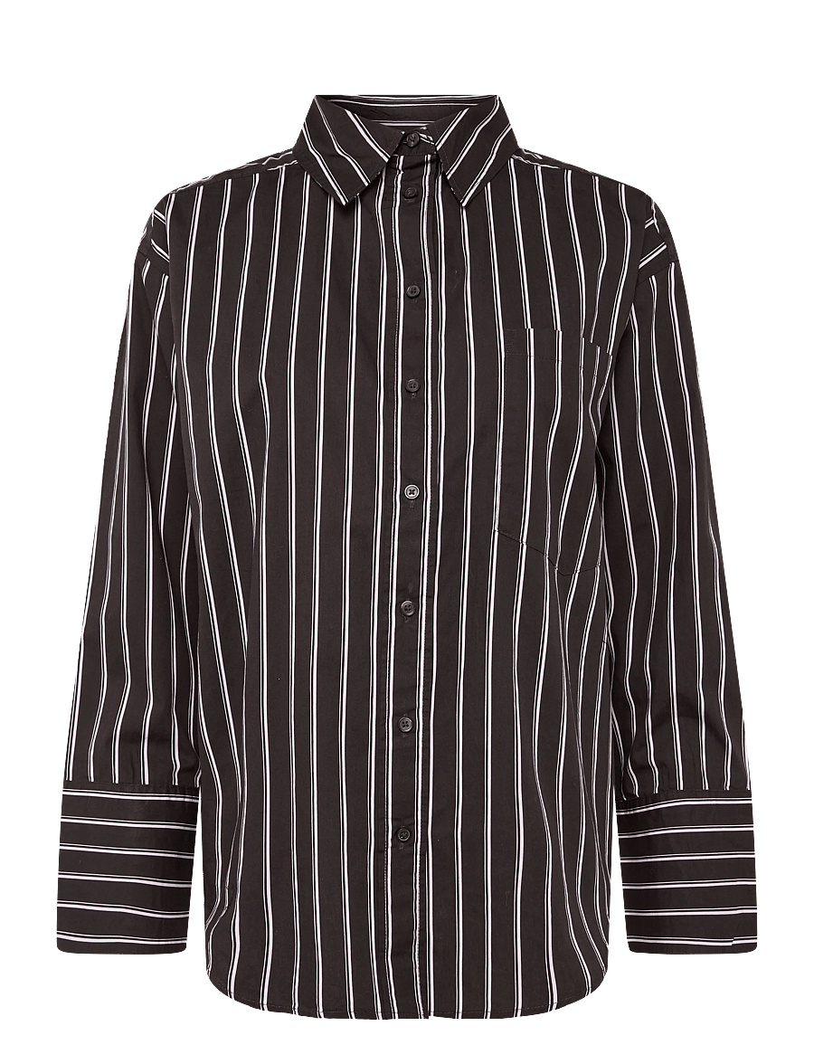Gina Tricot - Oversized shirt - langærmede skjorter - pink/burgundy - 0