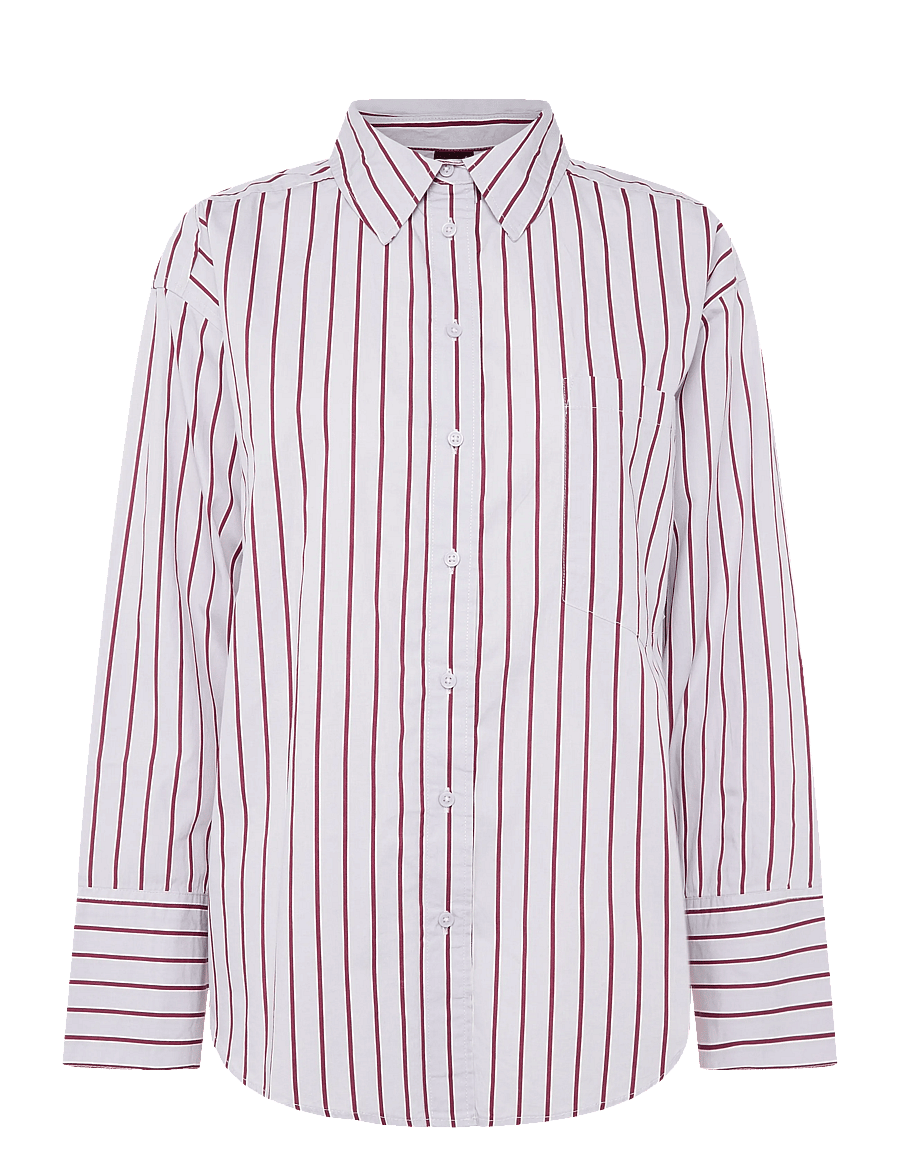 Gina Tricot - Oversized shirt - langærmede skjorter - purple/stripe - 0