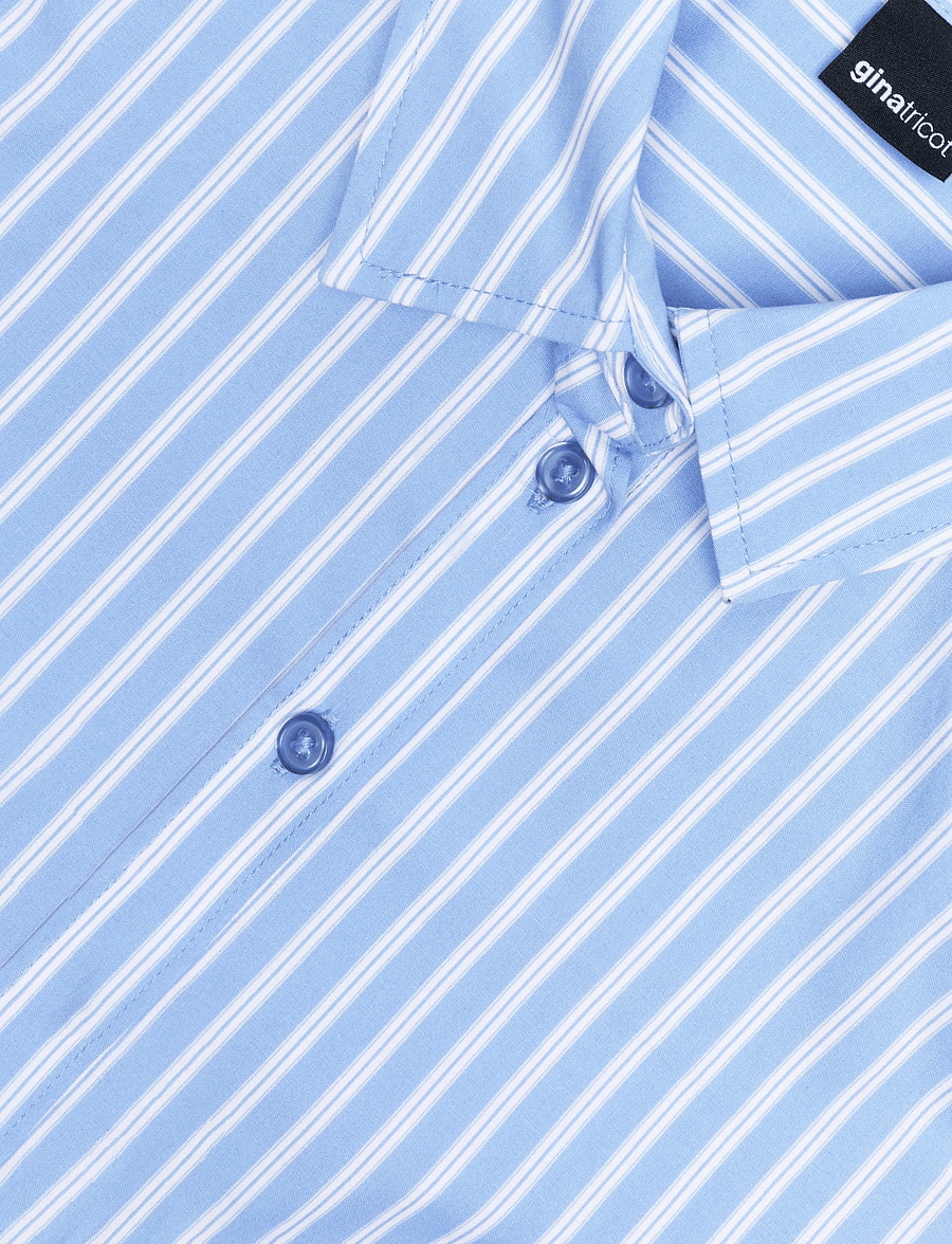 Gina Tricot - Shaped shirt - langärmlige hemden - blue stripe - 2