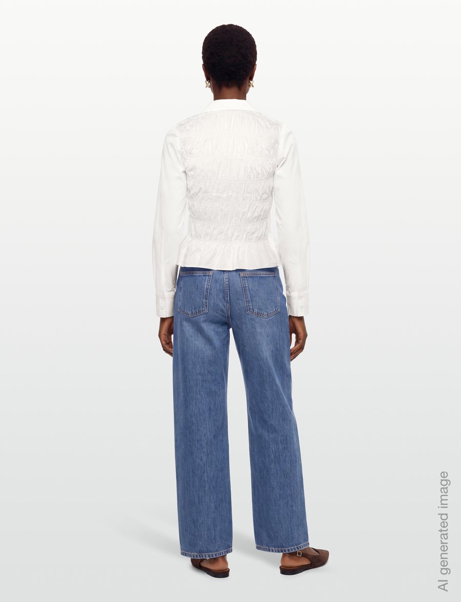 Gina Tricot - Smock shirt - langärmelige blusen - white (1000) - 4